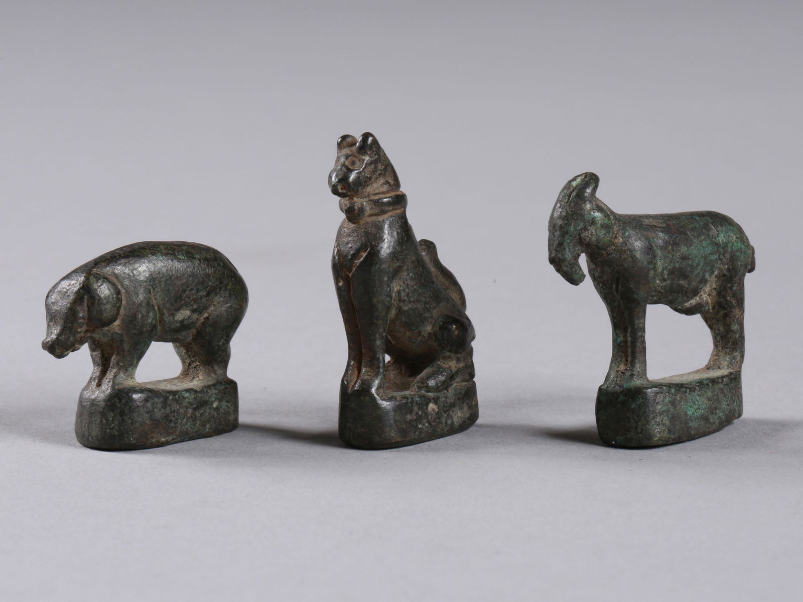 3 Egyptian-Style Miniature Figures, 20th Century (1 of 15)