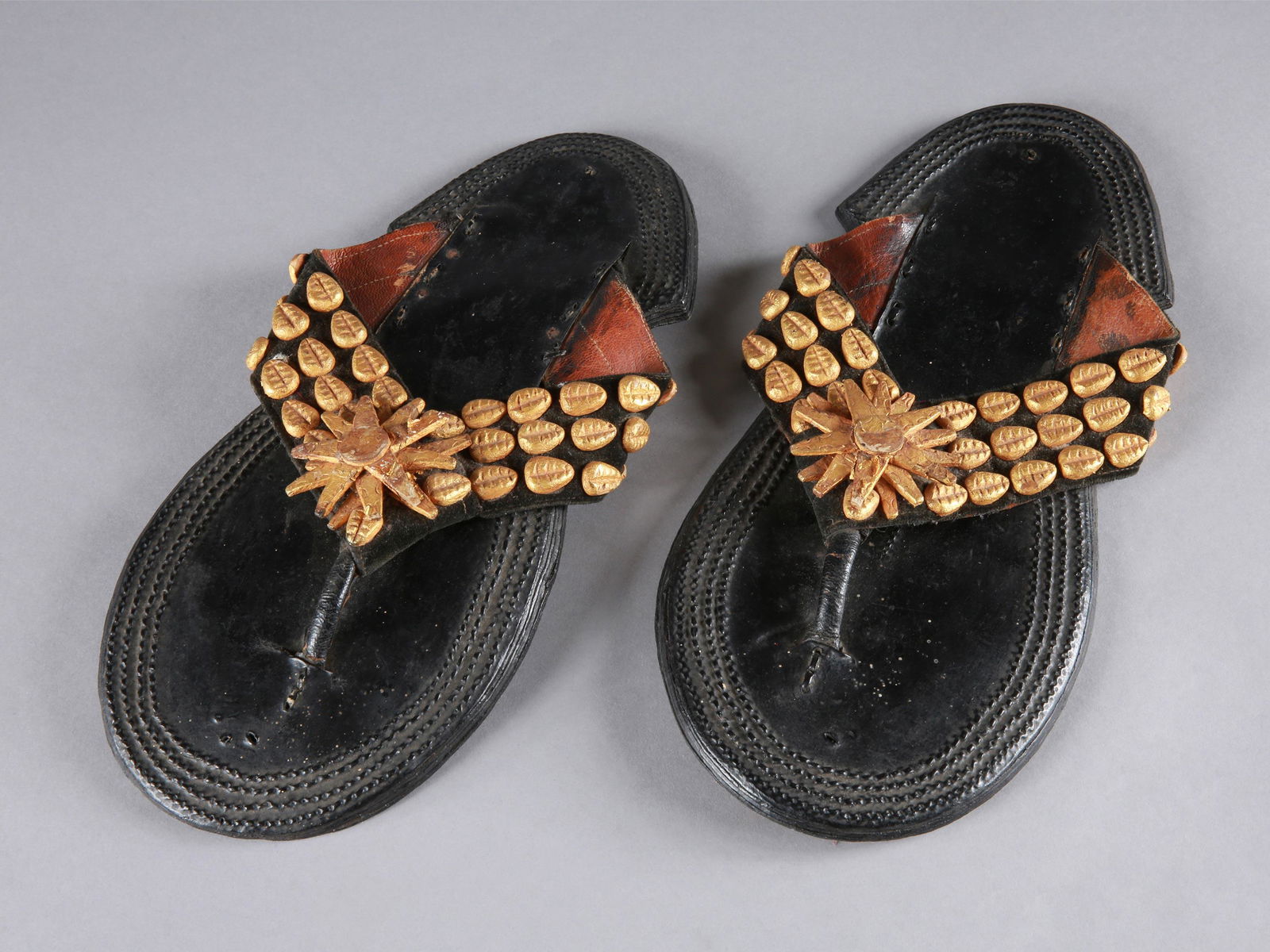 An Asante Pair of Sandals, "mpaboa" (1 of 5)