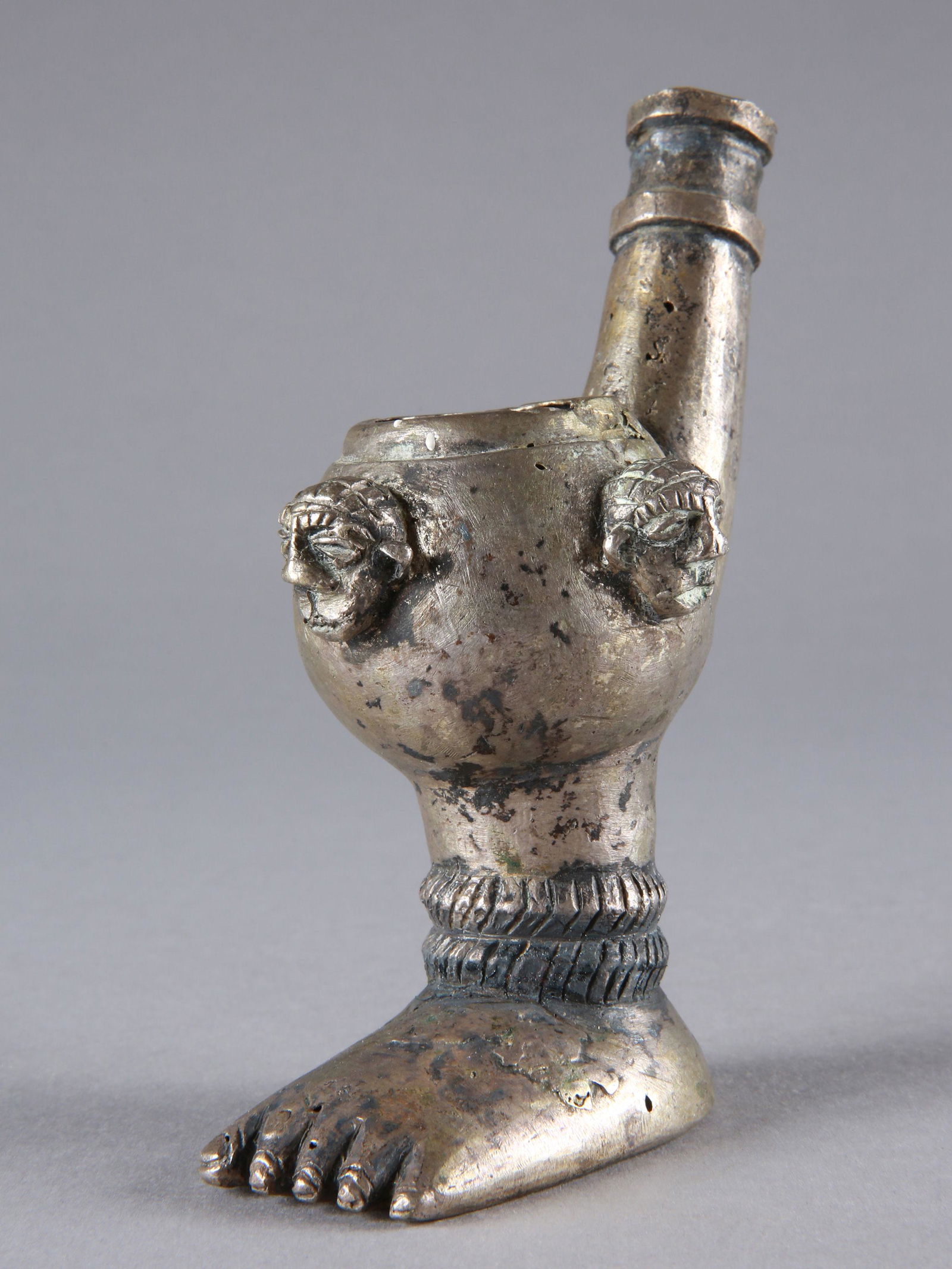 An Akan Silver Smoking Pipe Stummel (1 of 11)