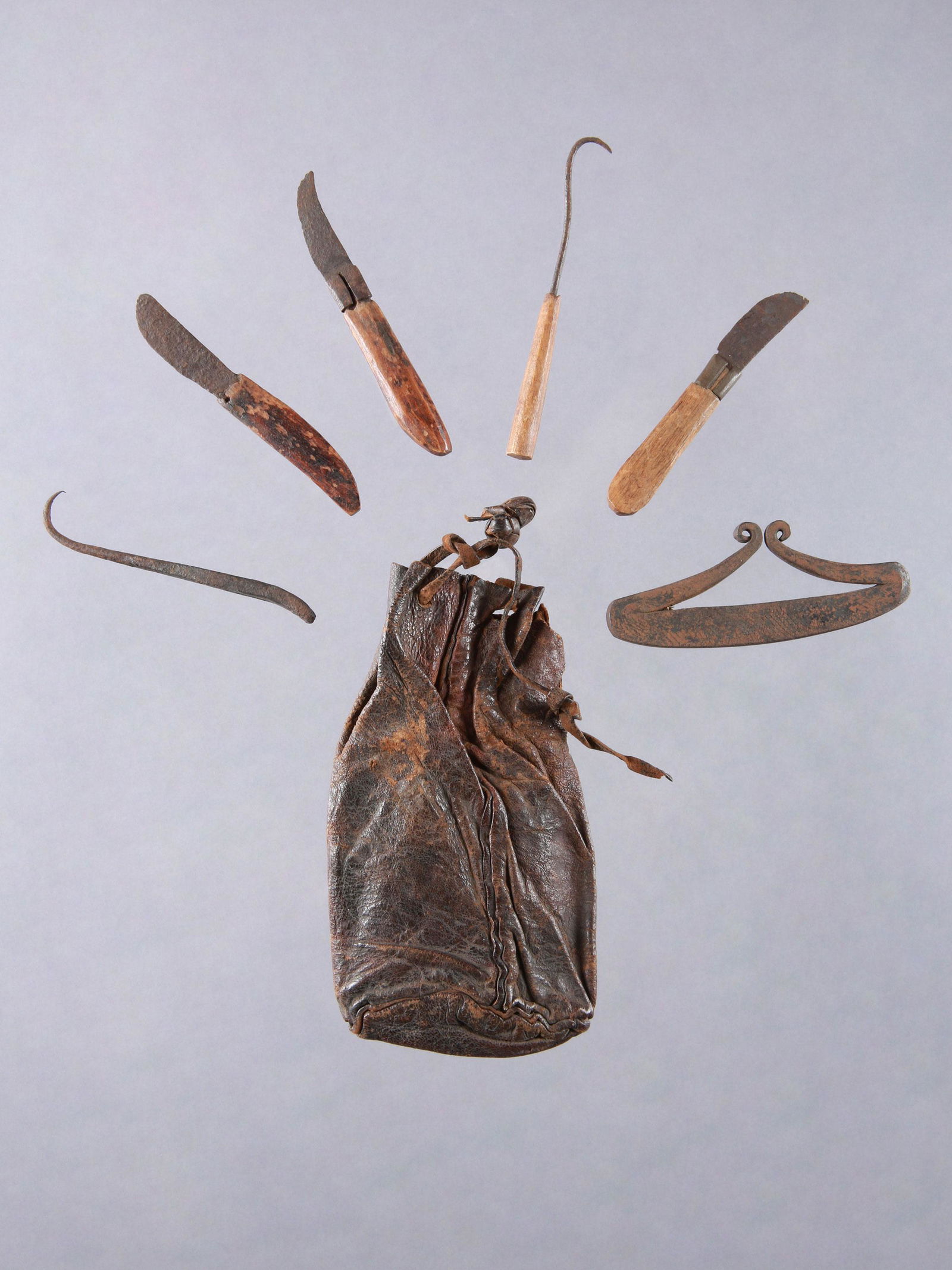 A Senufo Pouch with Medical Instruments (1 of 6)