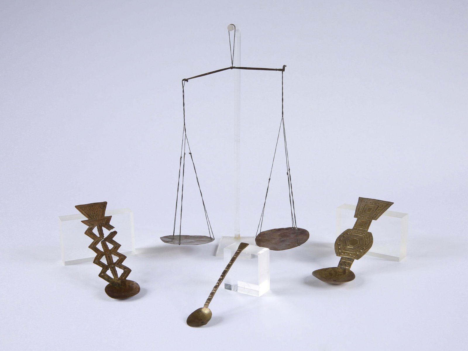 4 Asante Spoons ("saawa") and a Scale, "nsania" (1 of 5)