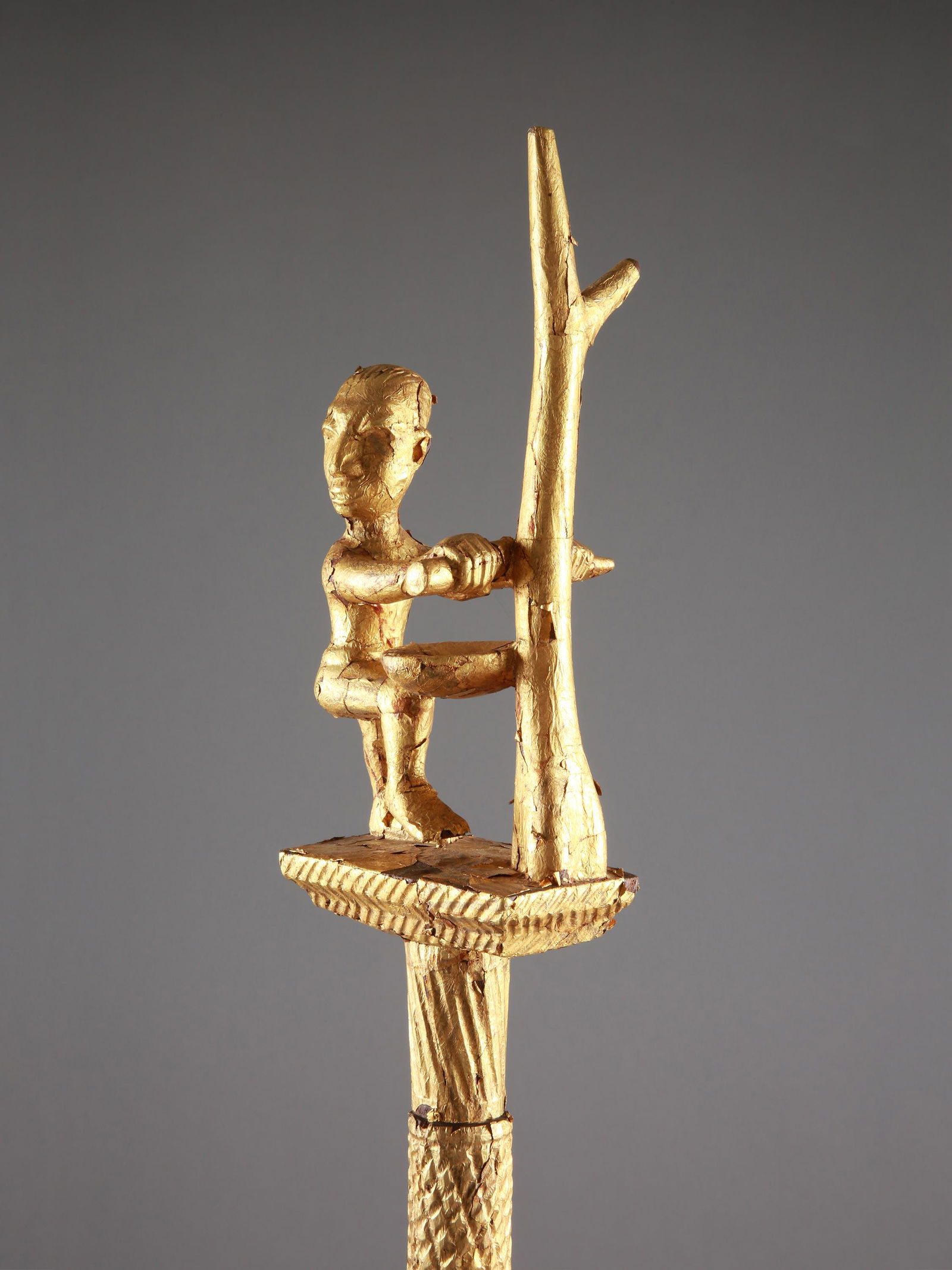 An Asante Linguist Staff, "okyeame poma" (1 of 19)