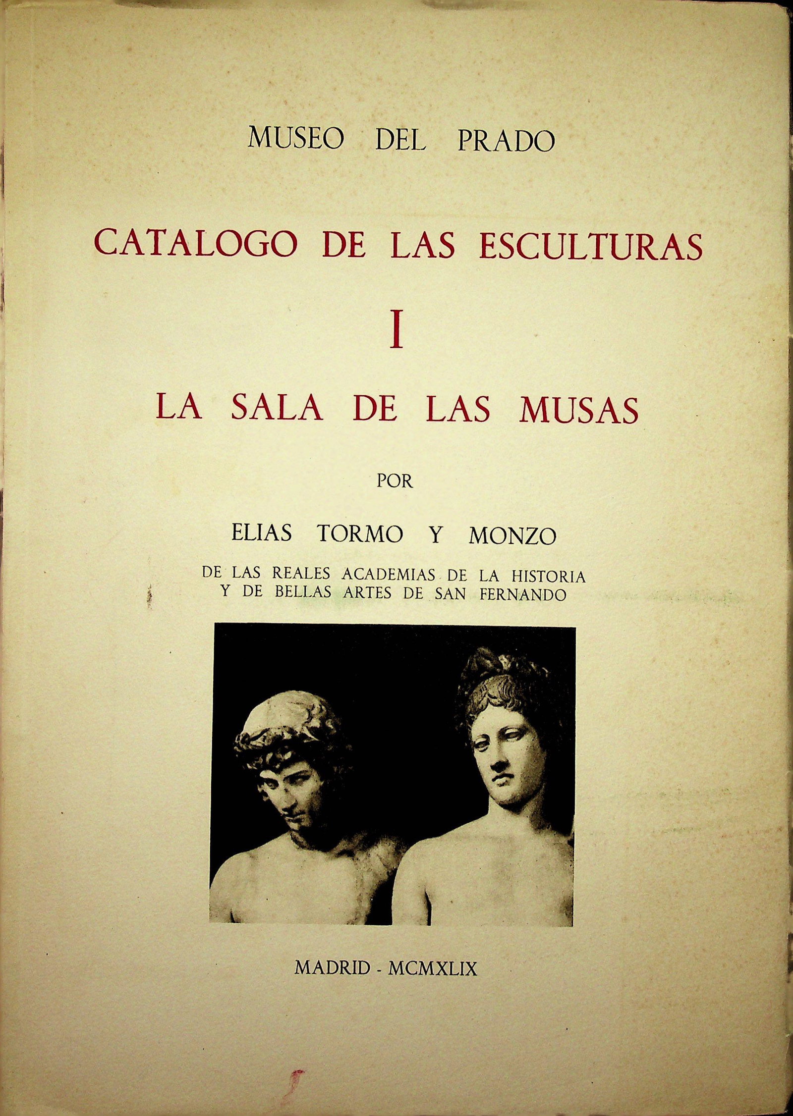 Catalogo de las esculturas I. La sala de las musas (1 of 1)