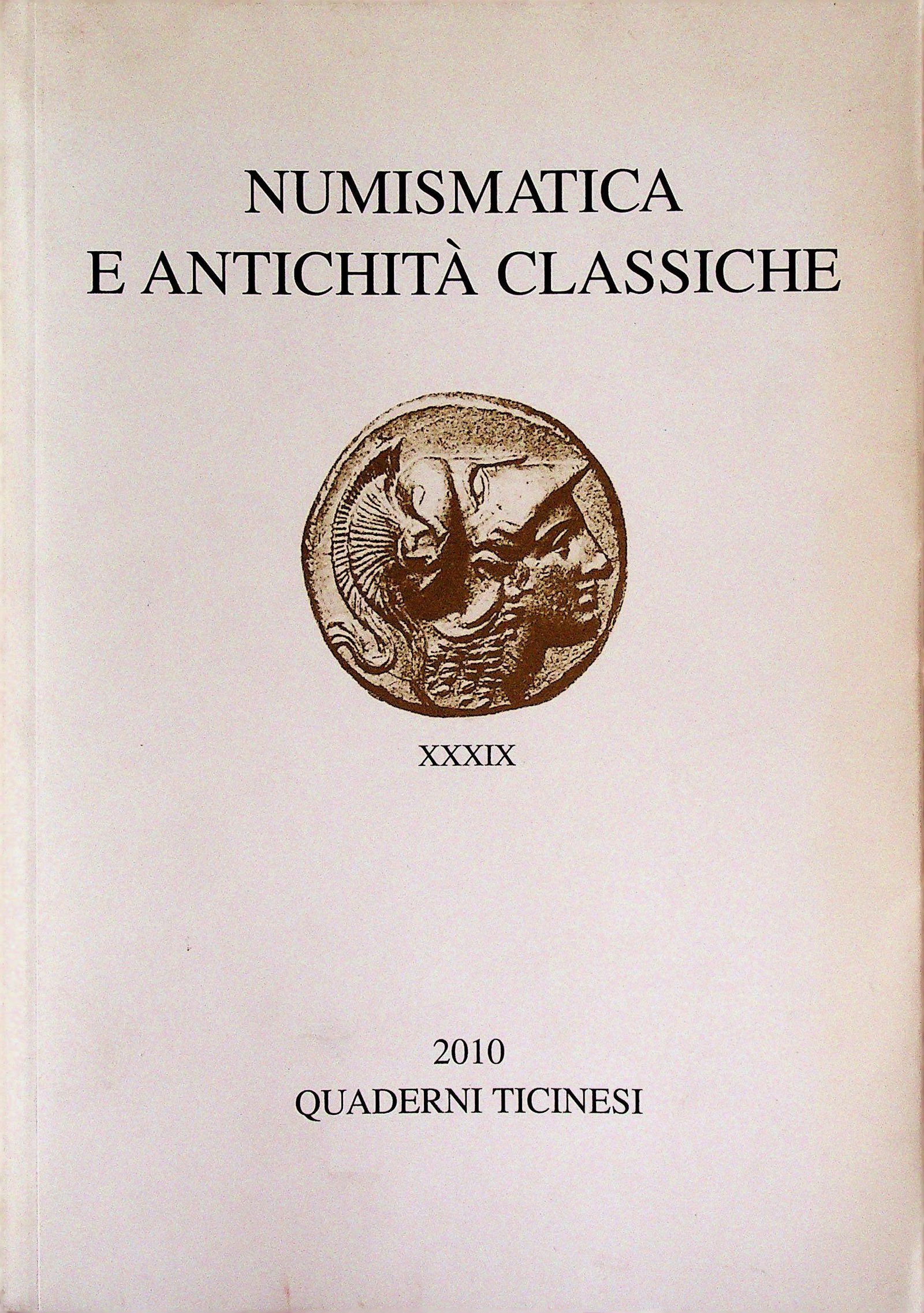 Numismatica e Antichità Classiche XXXIX (1 of 1)