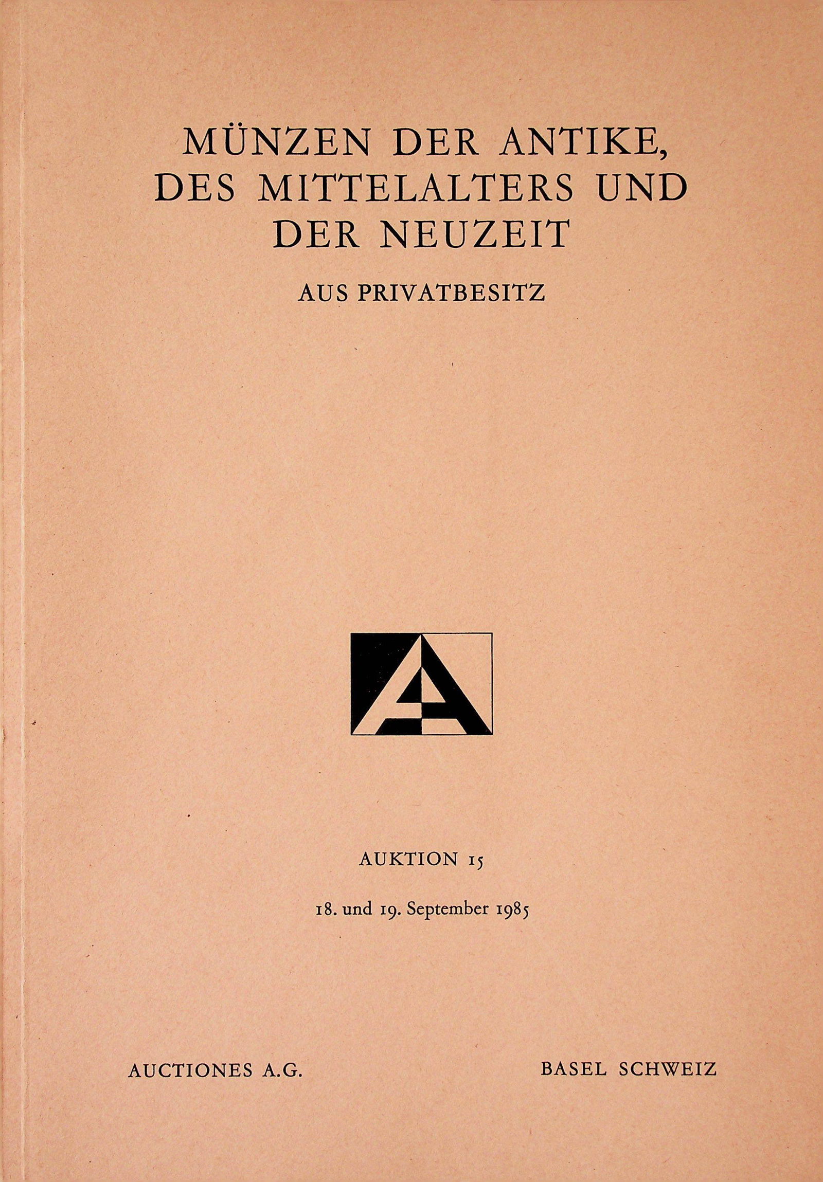 Auctiones Basel - 1985/09/18-19 (1 of 1)