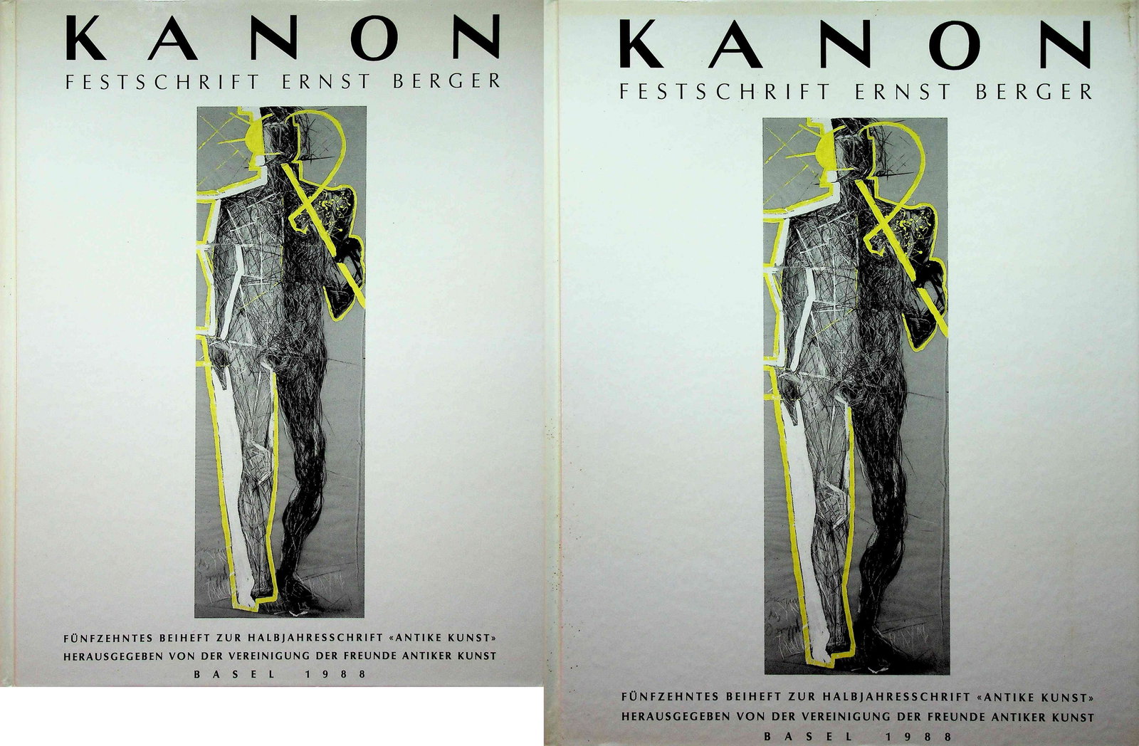 Kanon. Festschrift Ernst Berger: Kanon. Festschrift Ernst Berger Textband + Tafelband In: Fünfzehntes Beiheft zur Halbjahresschrift "Antike Kunst" Schmidt M. (1988). Basel, Vereinigung der Freunde antiker Kunst. CHF 20 / 40 EUR