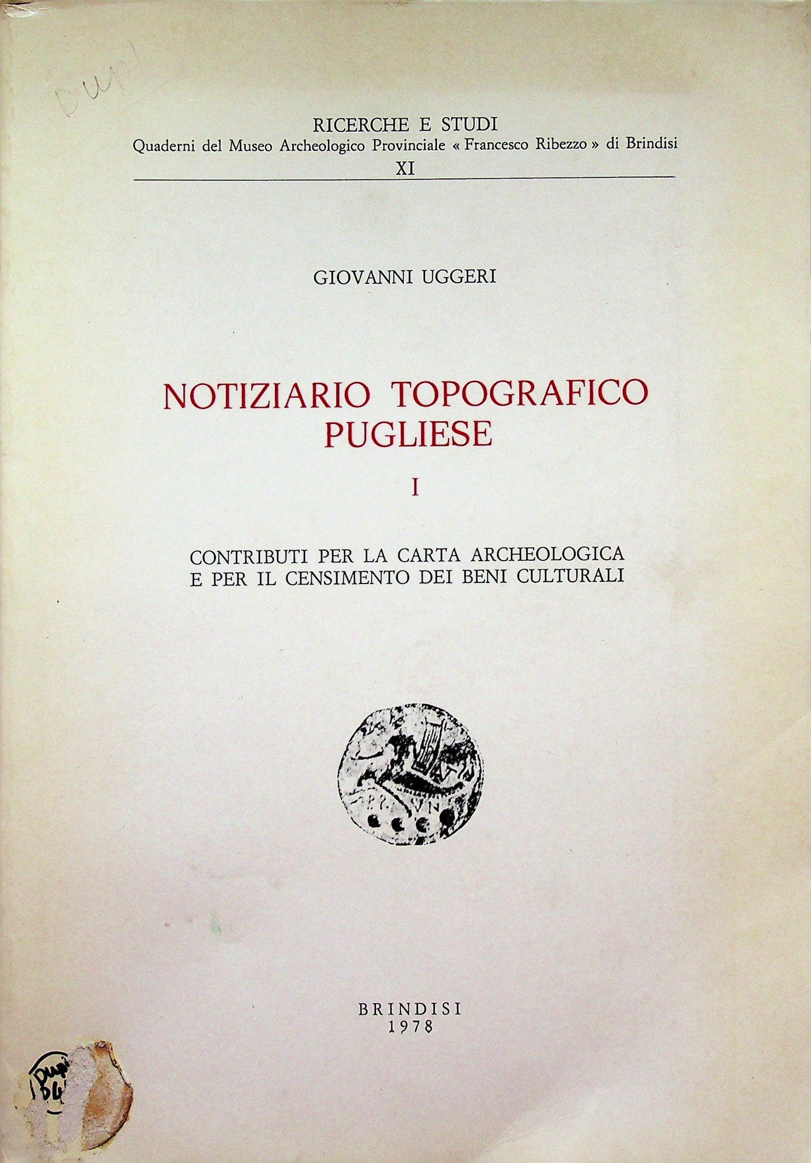 Notiziario Topografico Pugliese I (1 of 1)