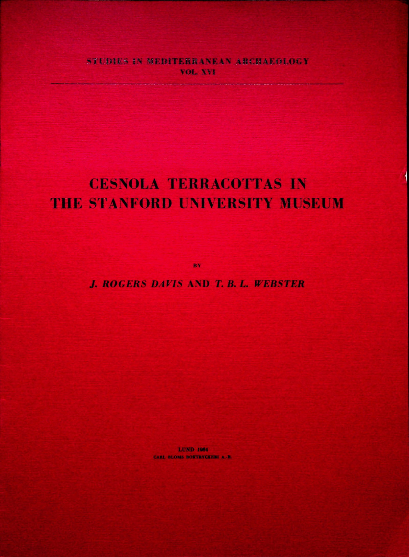 Studies in Mediterranean Archaeology, Vol. 16 (1 of 1)