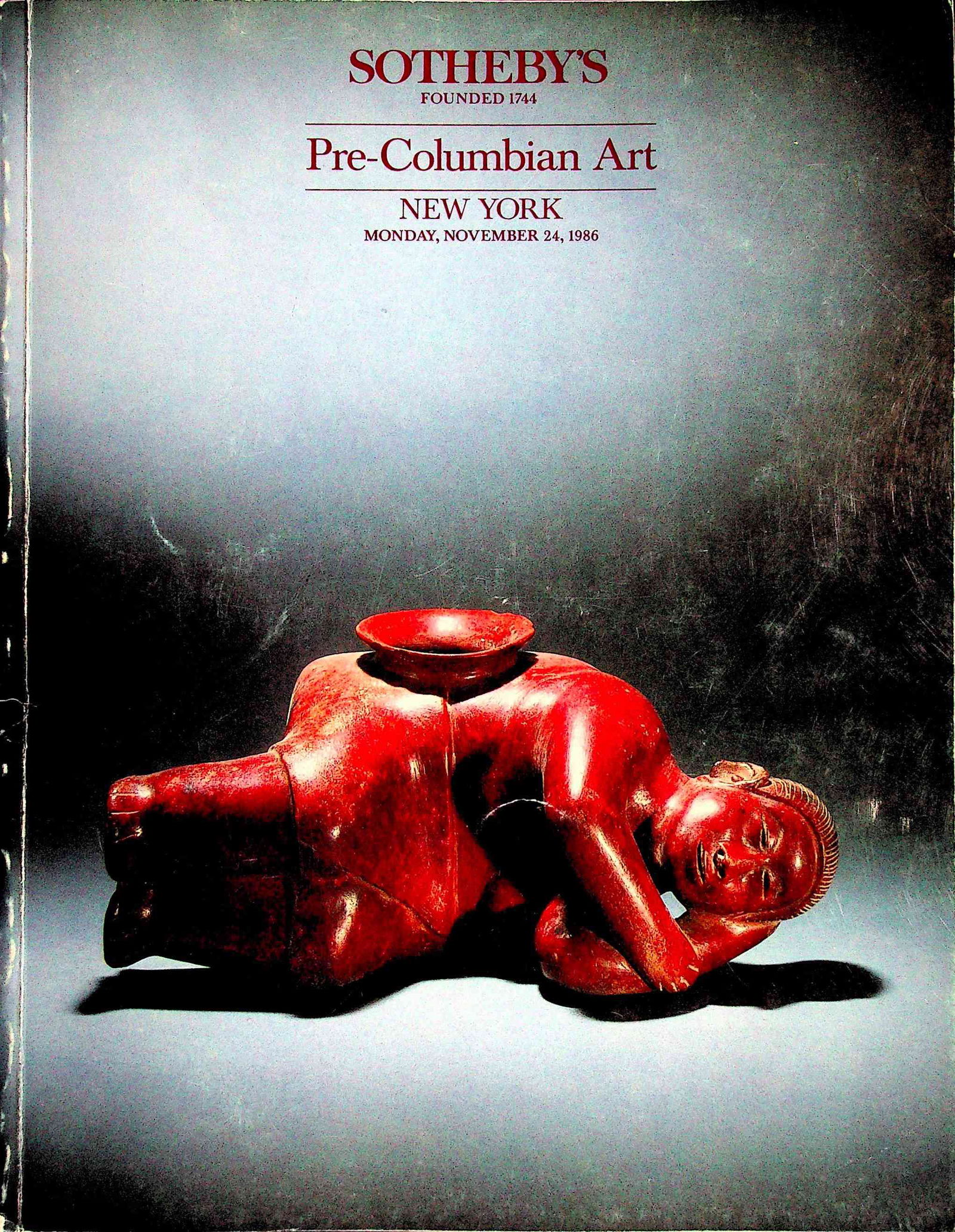 Sotheby's - New York - 24 November 1986: Sotheby's - New York - 24 November 1986 Sotheby's Auction Catalog - Pre-Columbian Art. 268 pieces Softcover 27 x 21 cm. 334 g CHF 10 / 20 EUR 9 / 18