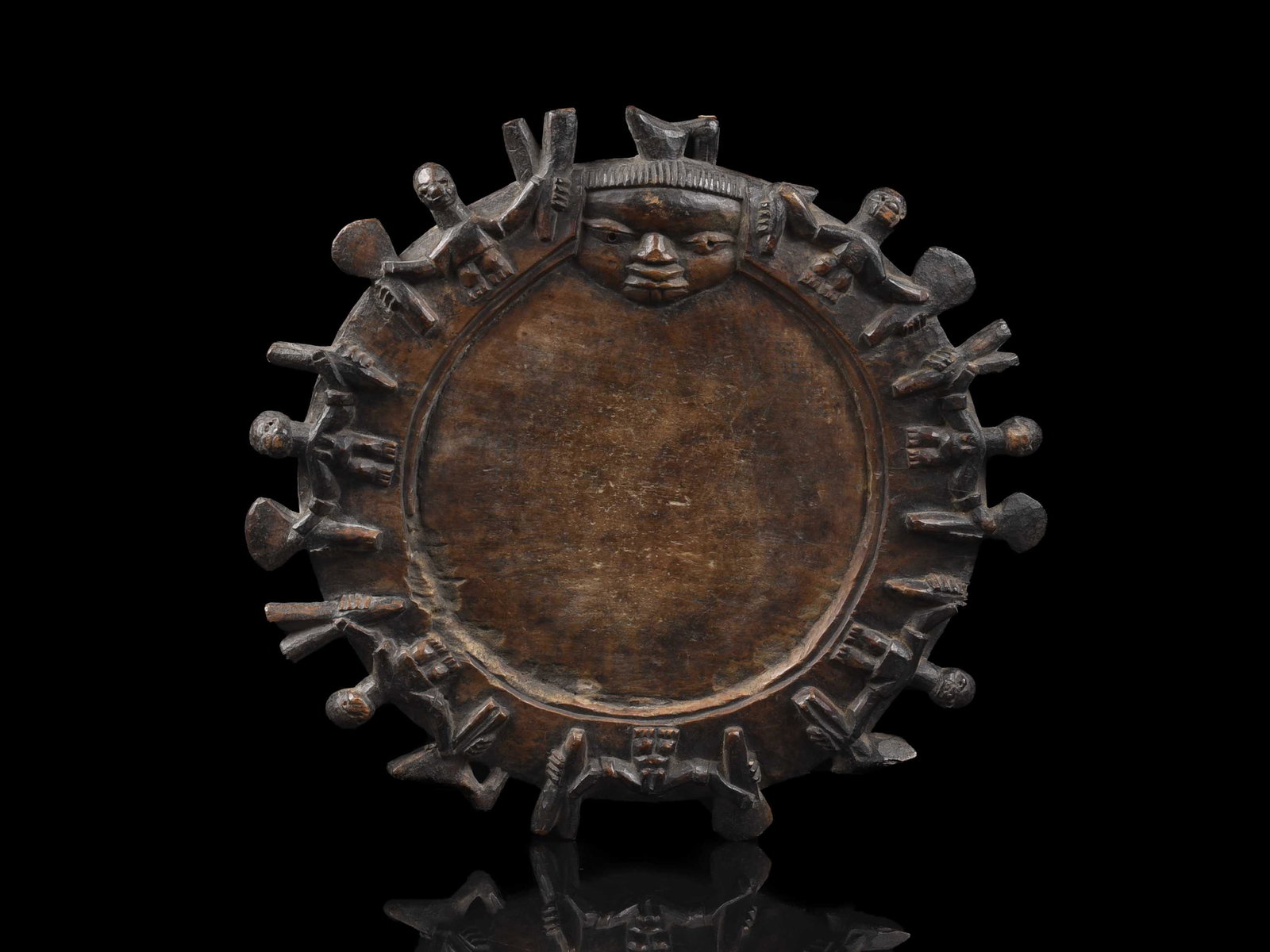 A Yoruba Divination Tray and Lid of a Container (1 of 4)