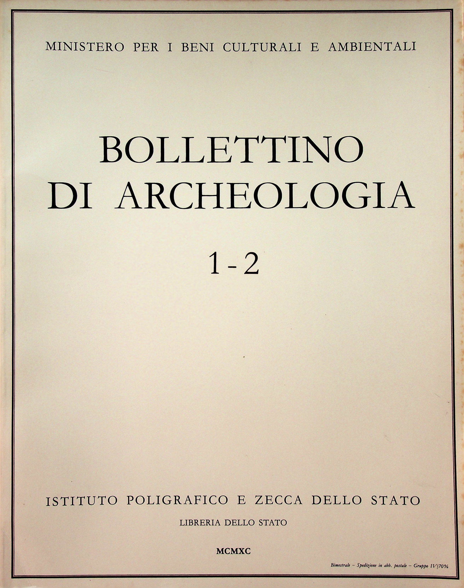 Bollettino di Archeologia 1-2 (1 of 1)