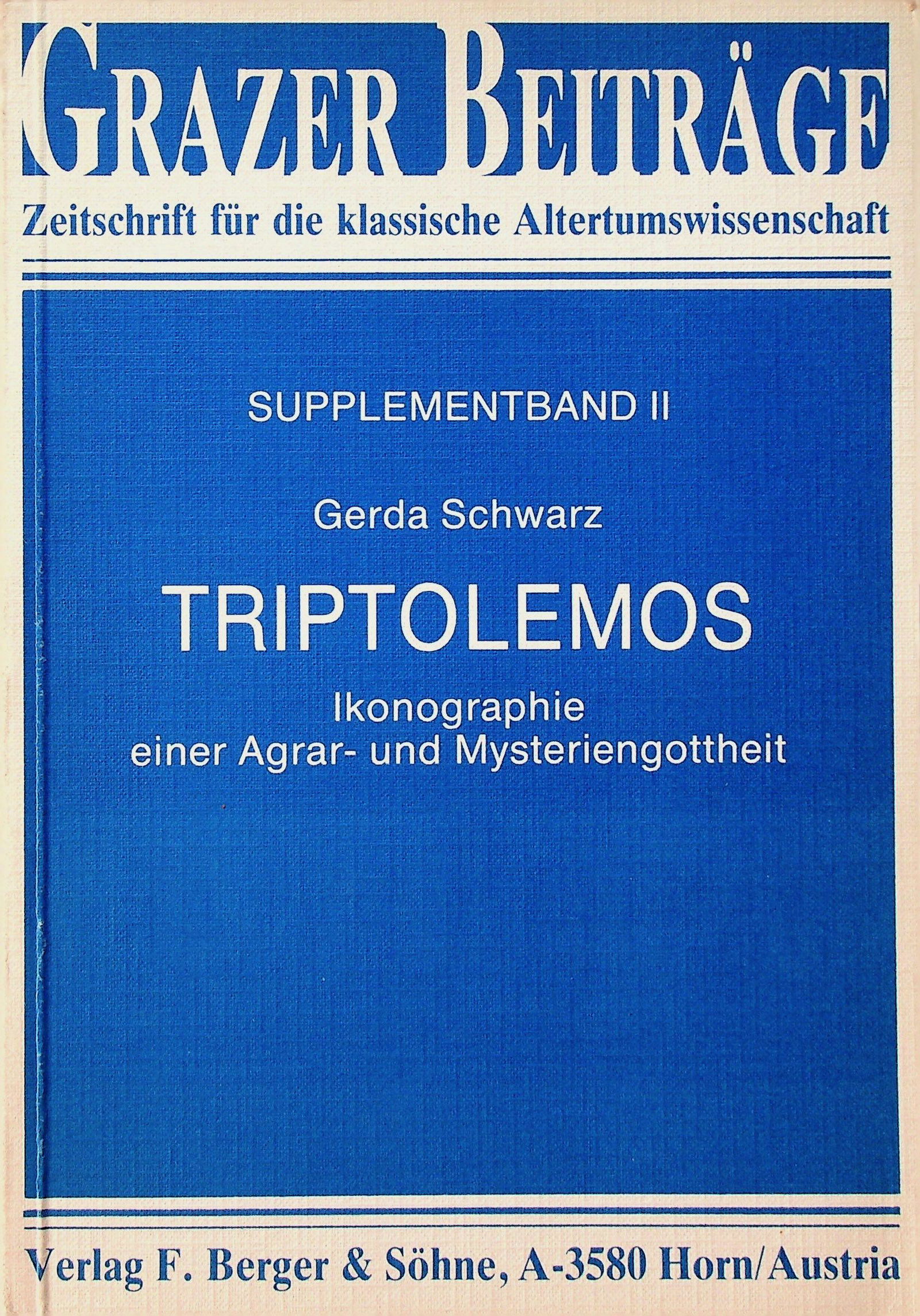 Grazer Beiträge. Triptolemos. (1 of 1)