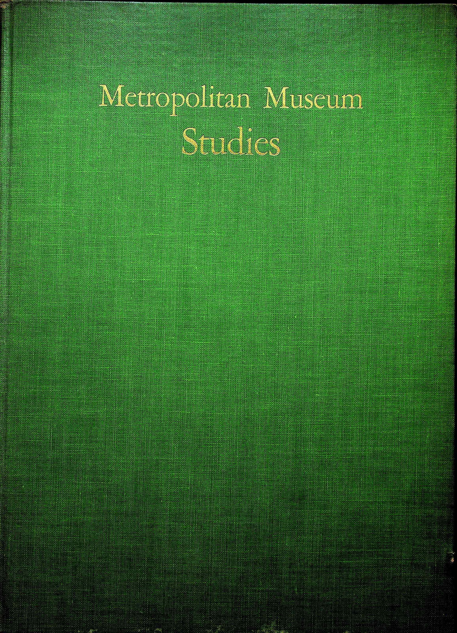 Metropolitan Museum Studies. Vol. 3, 1930-1931 (1 of 1)