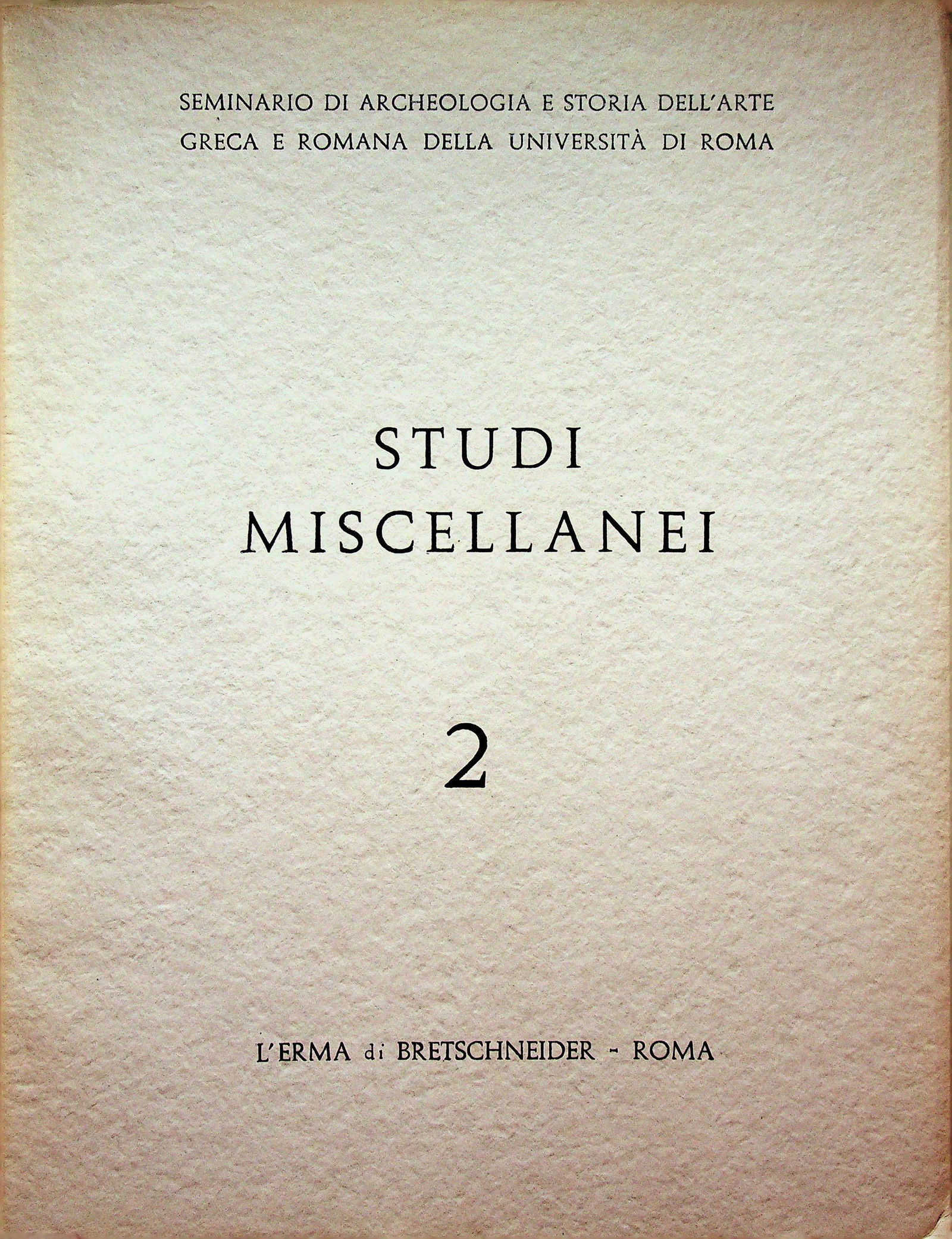 Studi Miscellanei 2 (1 of 1)