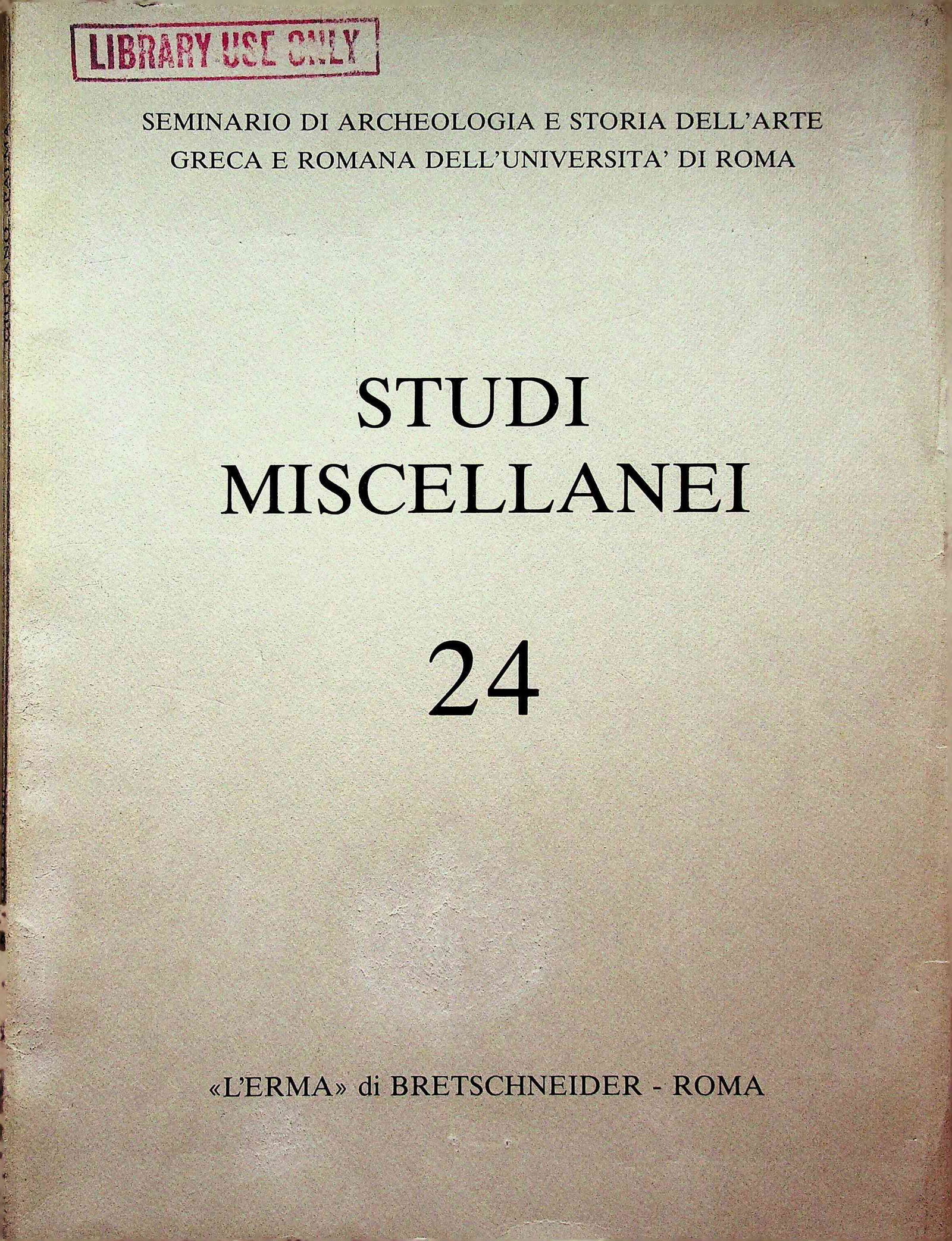 Studi Miscellanei 24 (1 of 1)