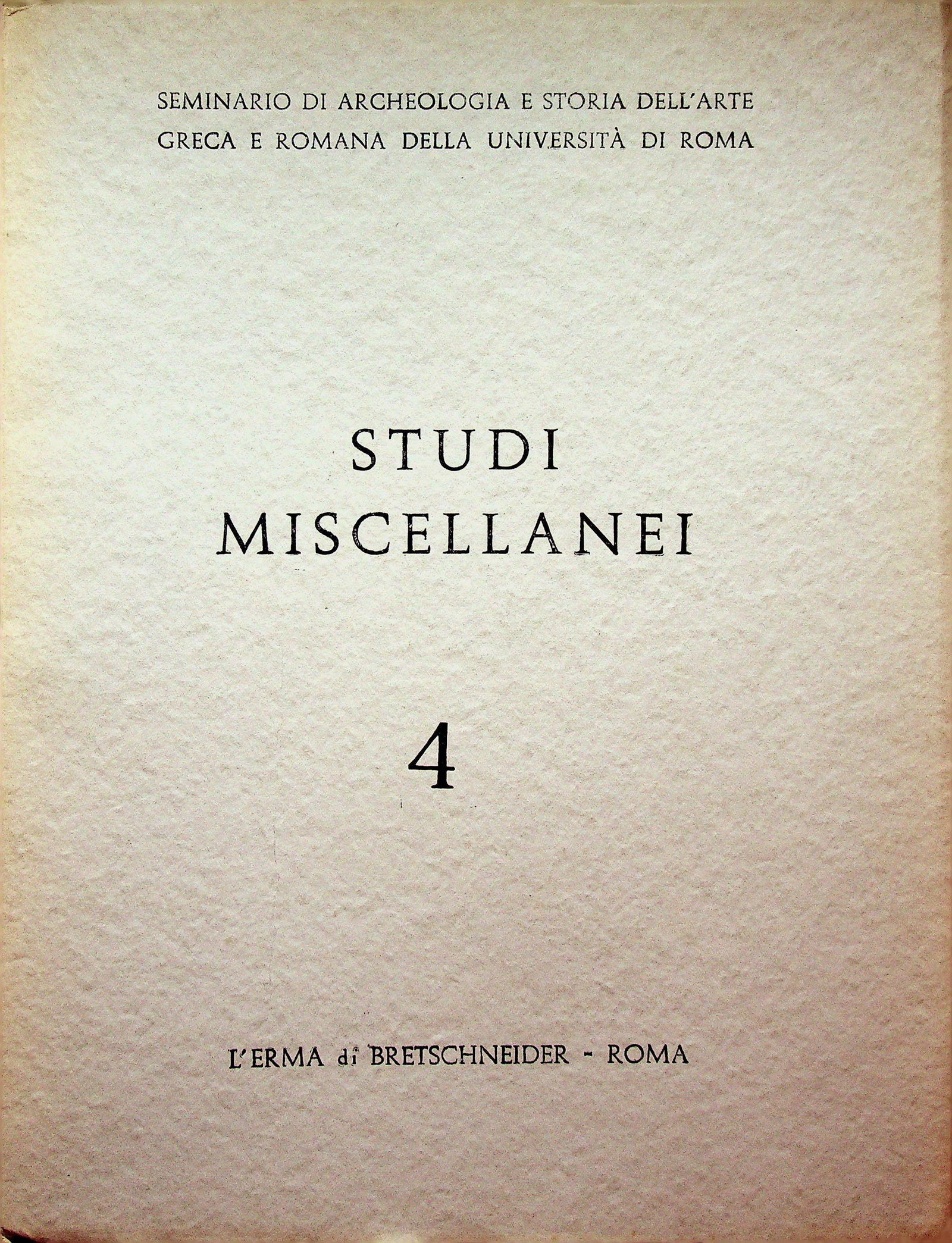 Studi Miscellanei 4 (1 of 1)