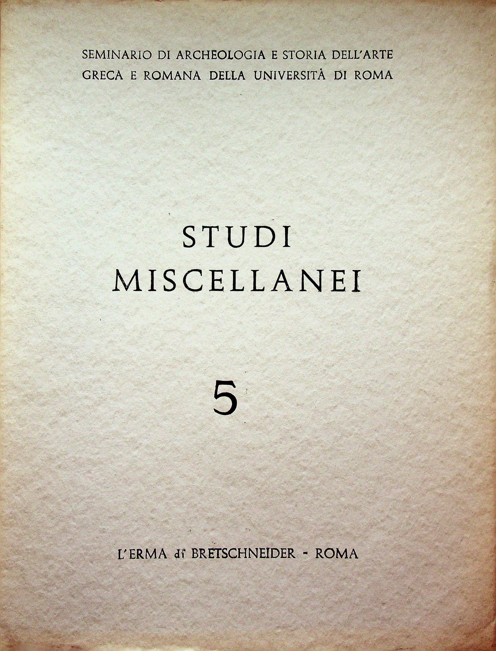 Studi Miscellanei 5 (1 of 1)