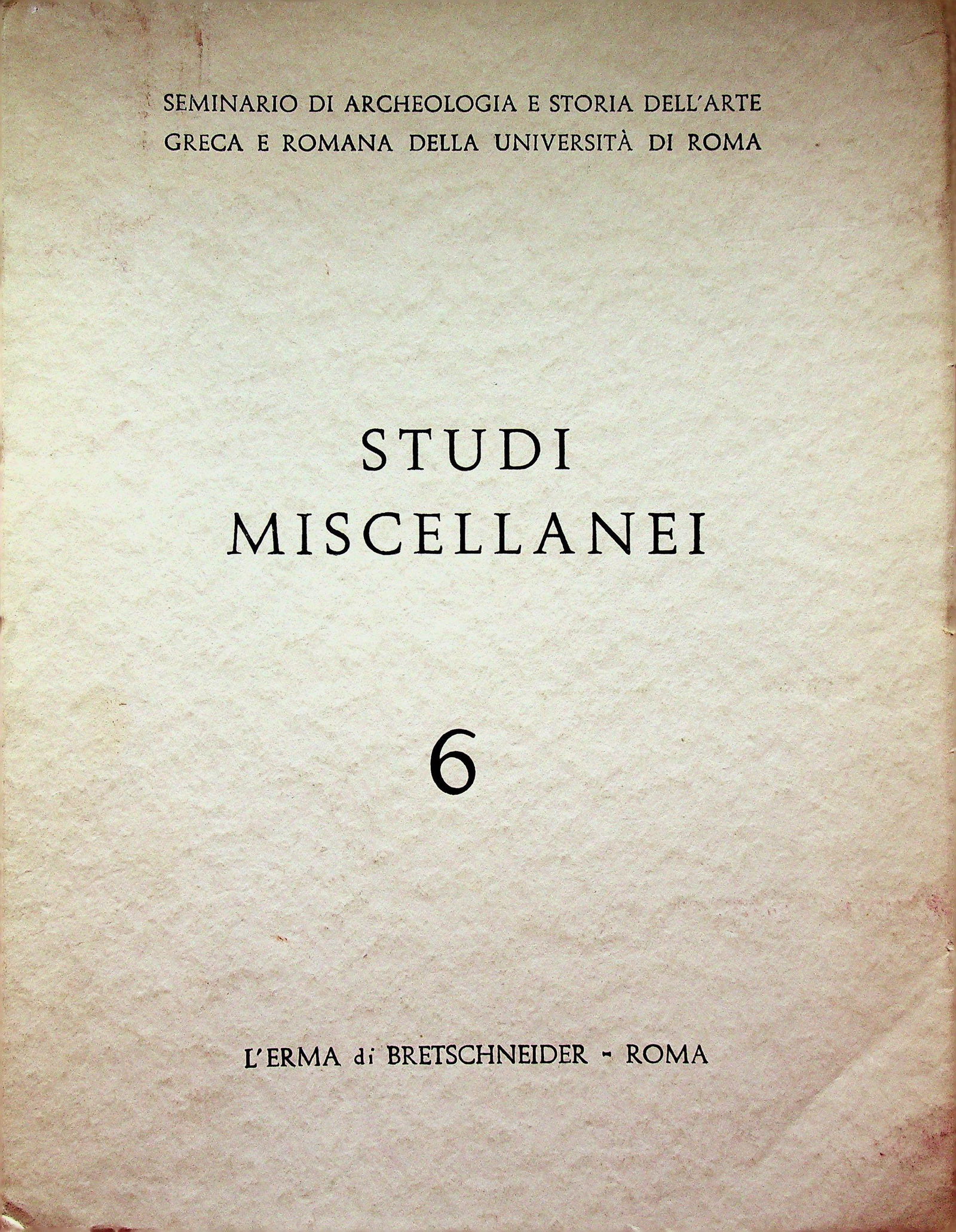 Studi Miscellanei 6 (1 of 1)