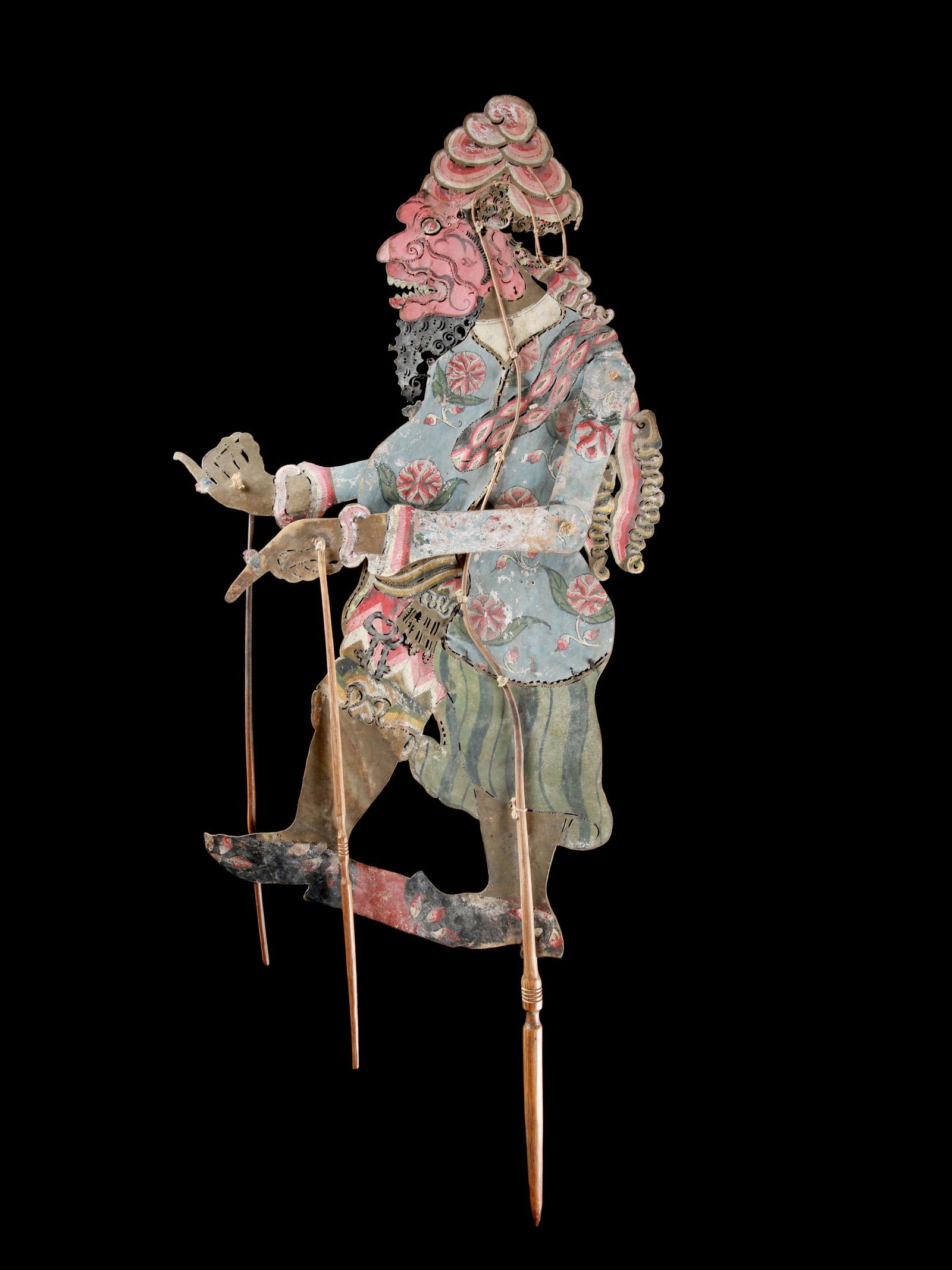 An Indonesian Shadow Puppetry Figure, "wayang kulit" (1 of 3)