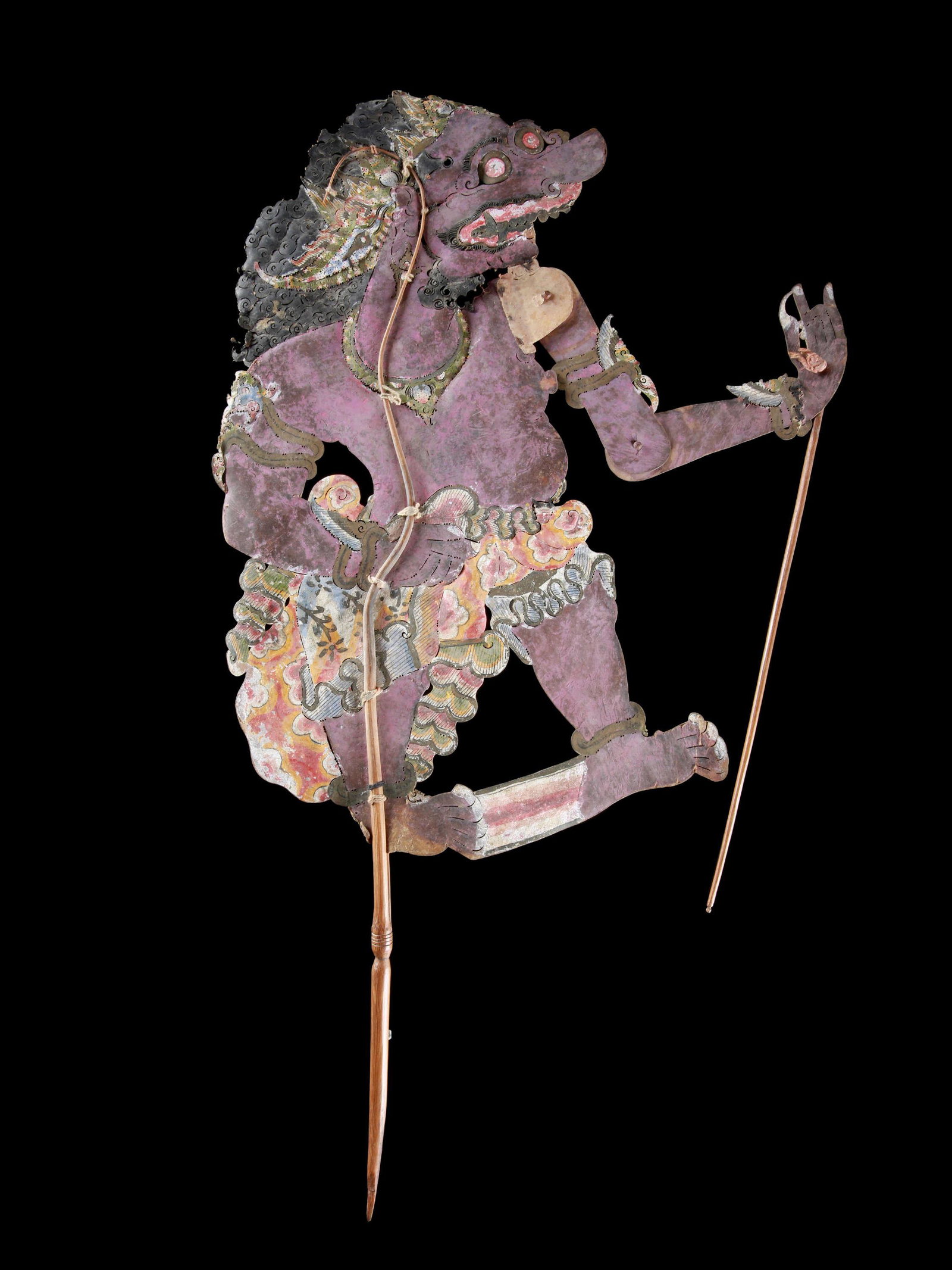 An Indonesian Shadow Puppetry Figure, "wayang kulit" (1 of 3)