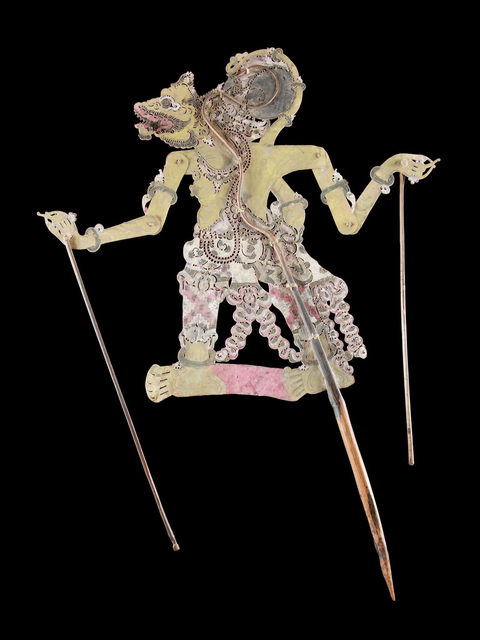 An Indonesian Shadow Puppetry Figure, "wayang kulit" (1 of 3)