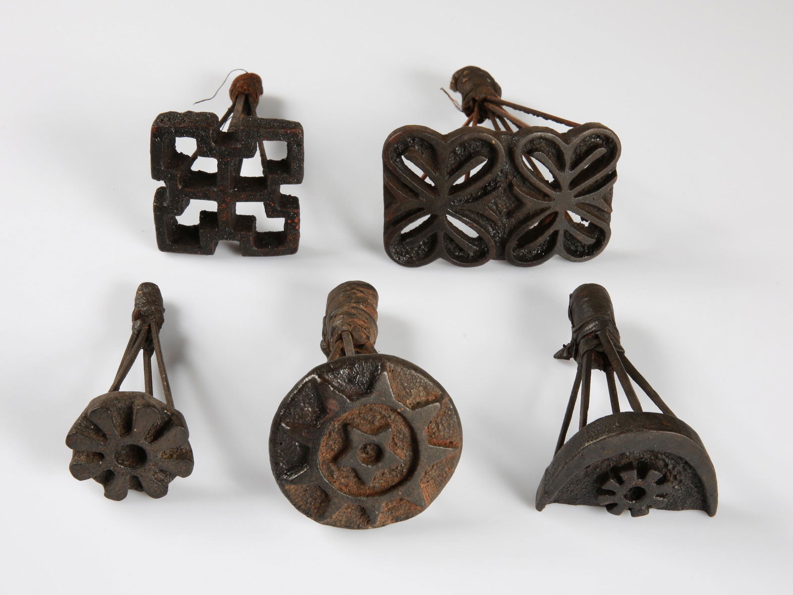 5 Akan Textile Stamps with Adinkra Symbols (1 of 9)