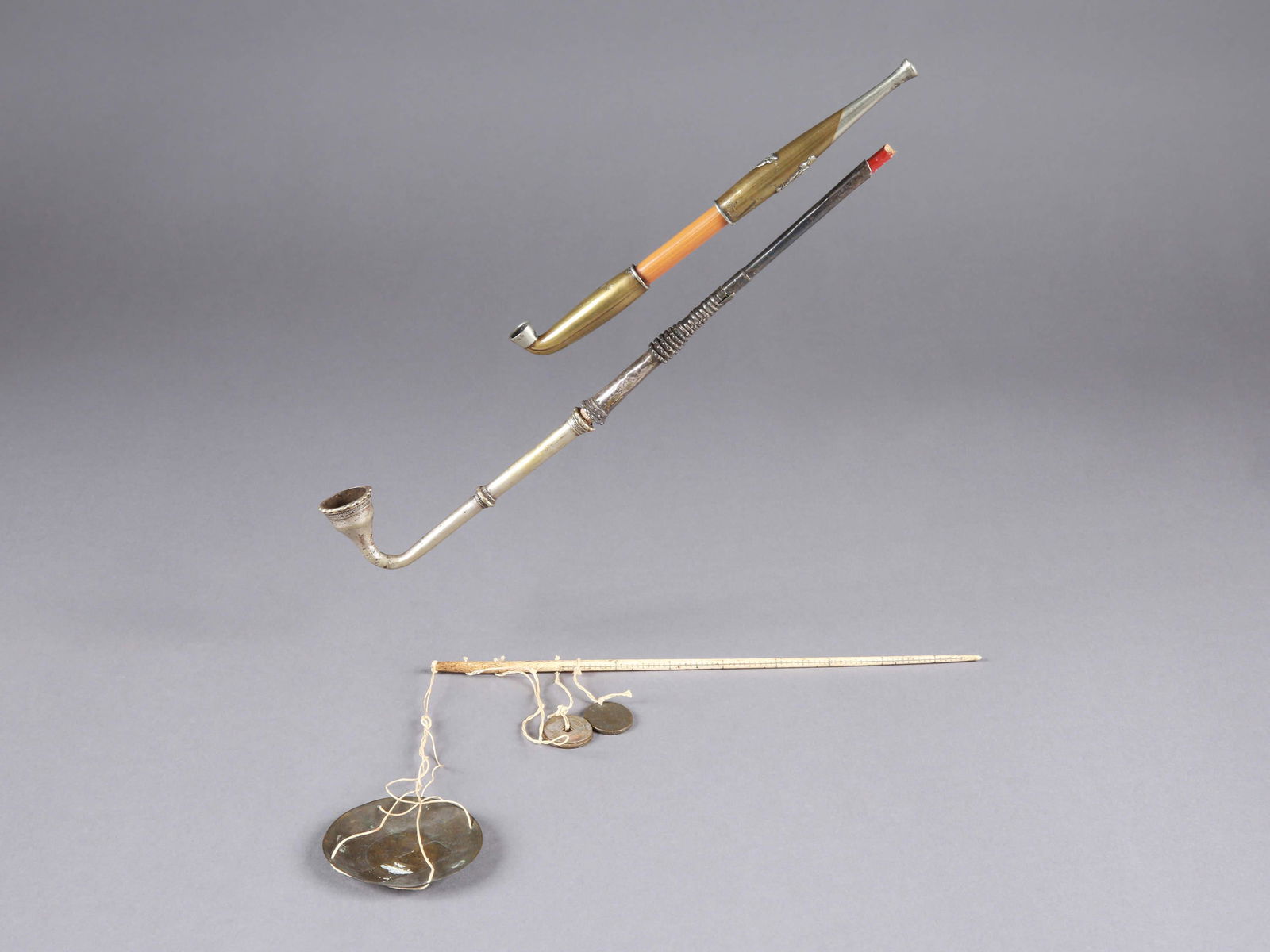 2 Chinese Opium Pipes and a Scale (1 of 5)
