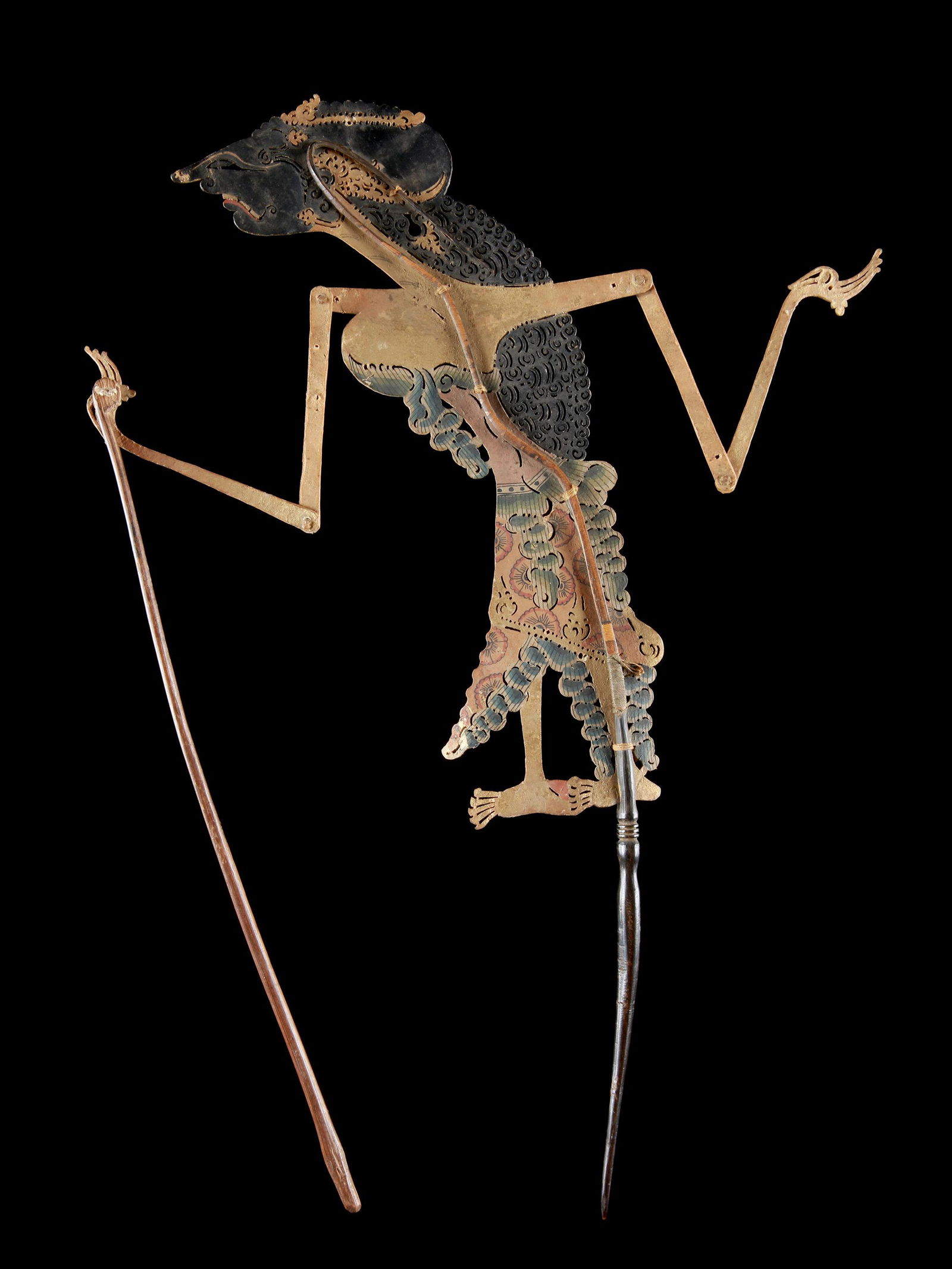 An Indonesian Shadow Puppetry Figure, "wayang kulit" (1 of 3)
