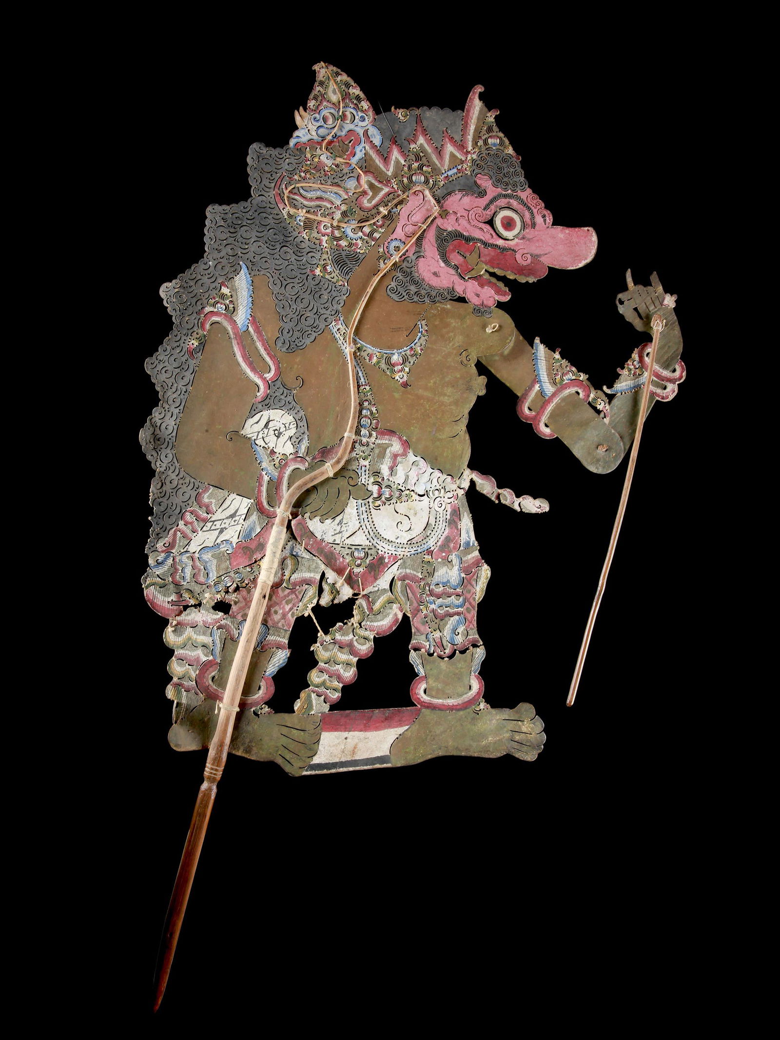 An Indonesian Shadow Puppetry Figure, "wayang kulit" (1 of 5)