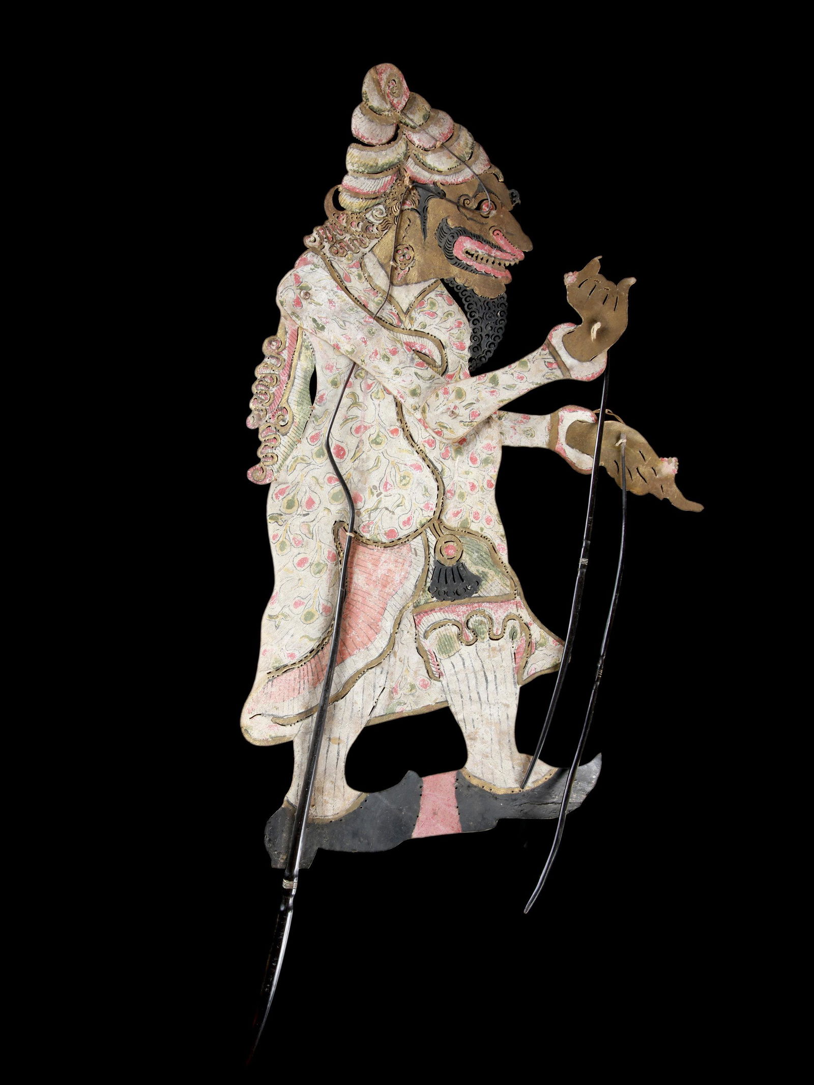 An Indonesian Shadow Puppetry Figure, "wayang kulit" (1 of 3)