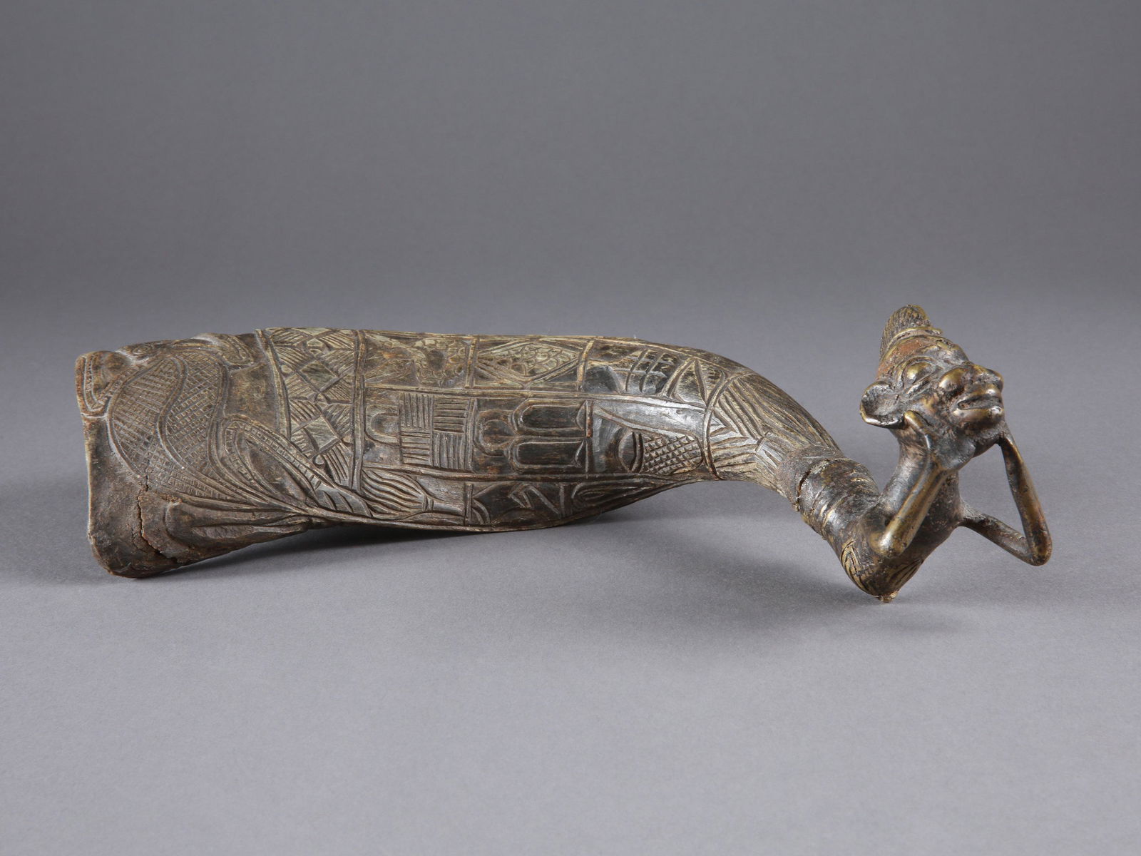 A Bamun Drinking Horn, "ndunyet" (1 of 11)