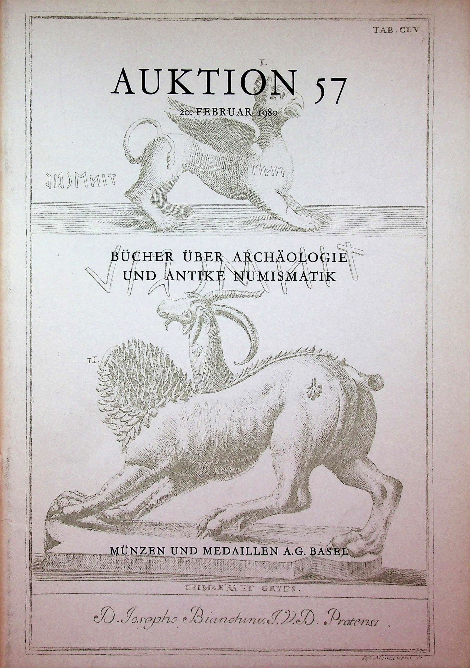 1980. MÃ¼nzen und Medaillen AG, Basel. Auktion 57, 1980 (1 of 1)