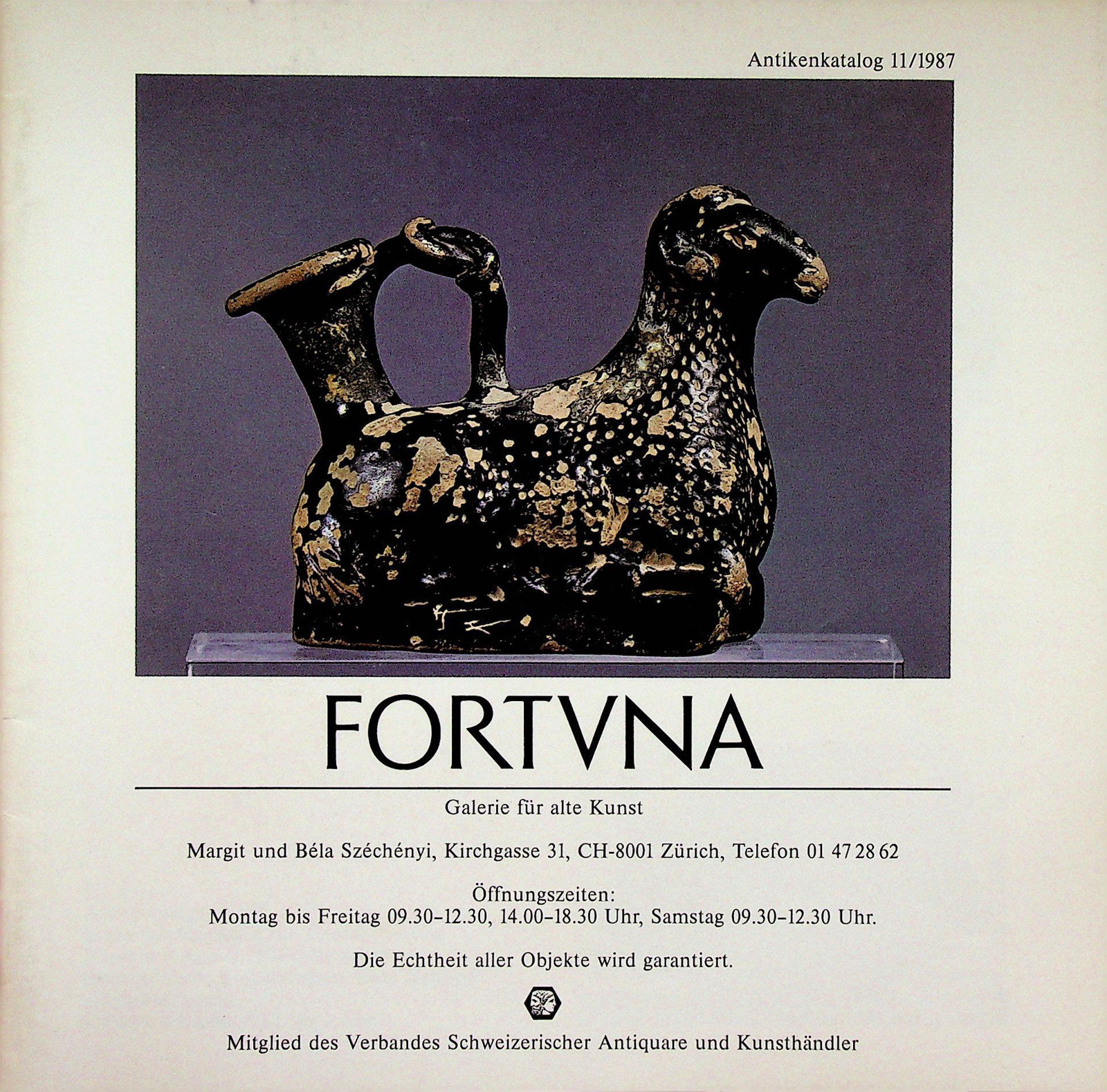 FORTUNA 11/1987: FORTUNA 11/1987 1987. Fortuna Fine Arts Ltd, New York. CHF 20 / 40 EUR 20 / 40