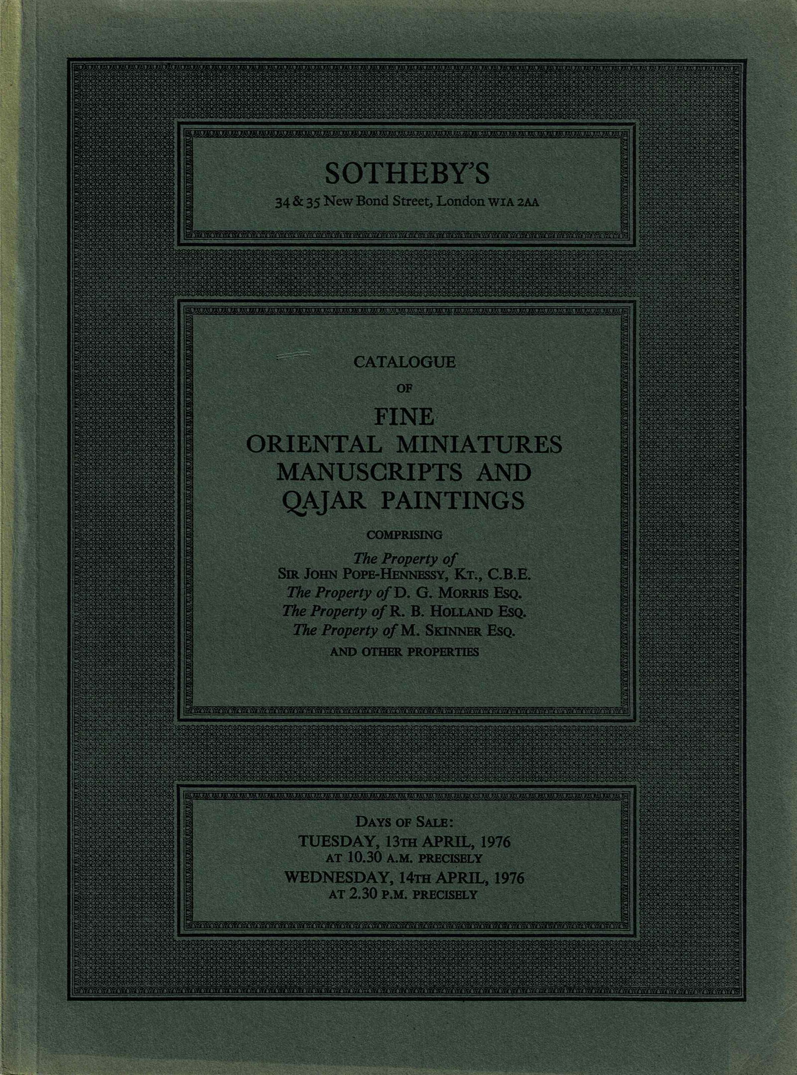 Sotheby's - 13th and 14th April 1976 (1 of 1)