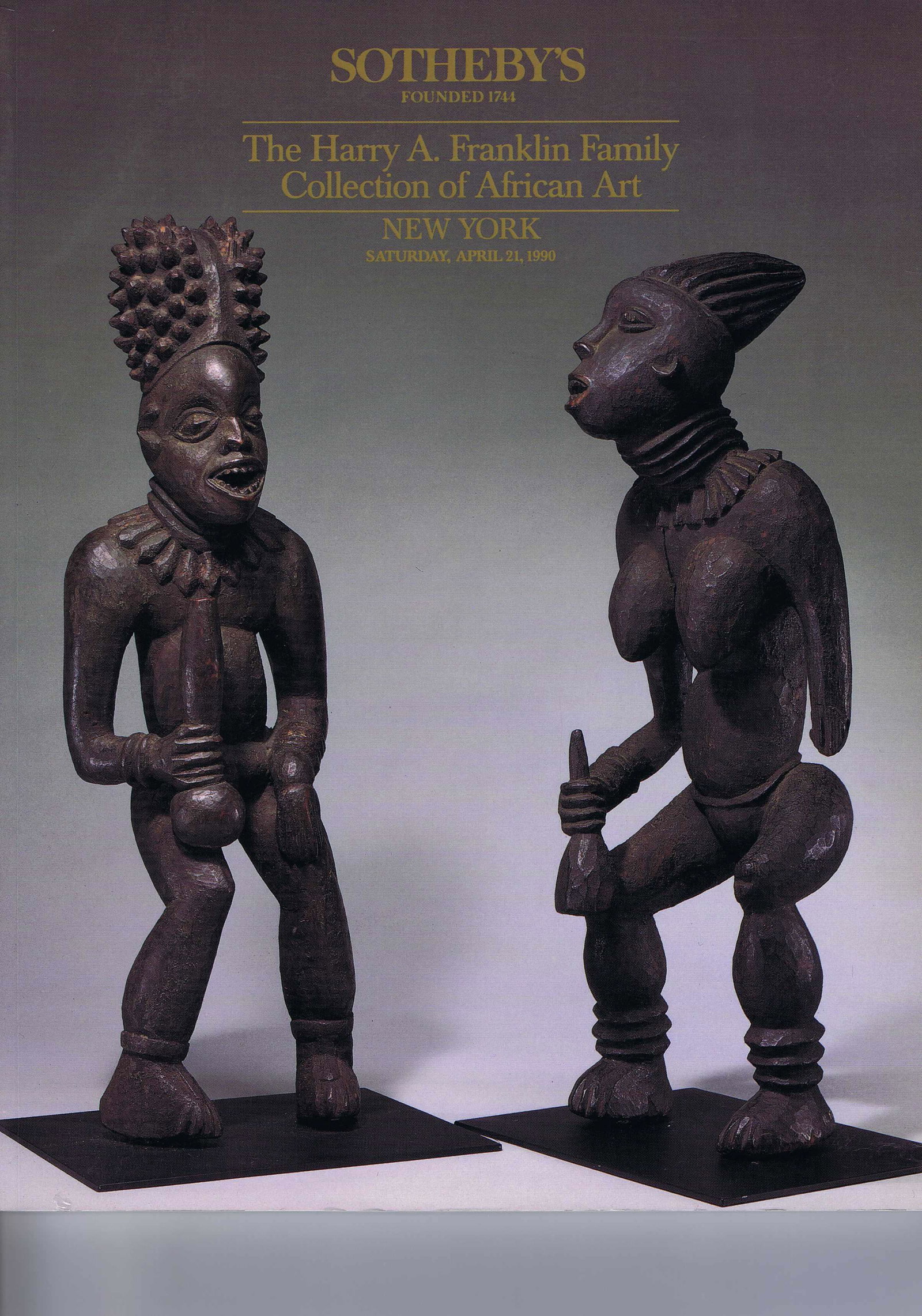 Sotheby's 1990, The Franklin Collection of African Art: Sotheby's 1990 - New York - 21 April The Harry A. Franklin Family Collection of African Art Softcover 27 x 21 cm. CHF 20 / 40 EUR 20 / 40