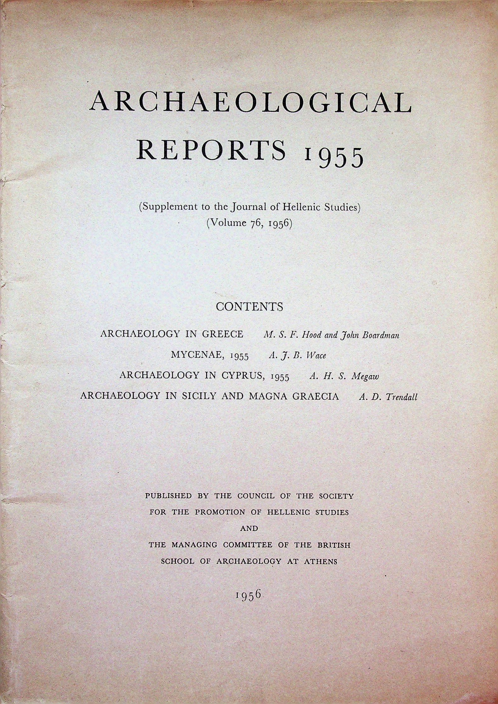 Archaeological Reports for 1955 (1 of 1)