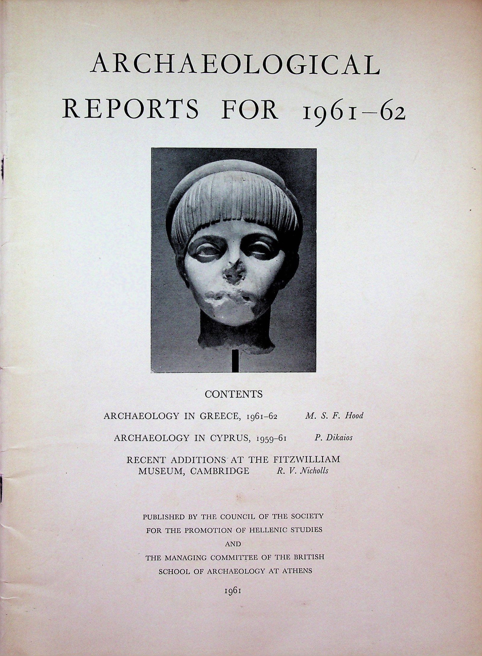 Archaeological Reports for 1961-62 (1 of 1)
