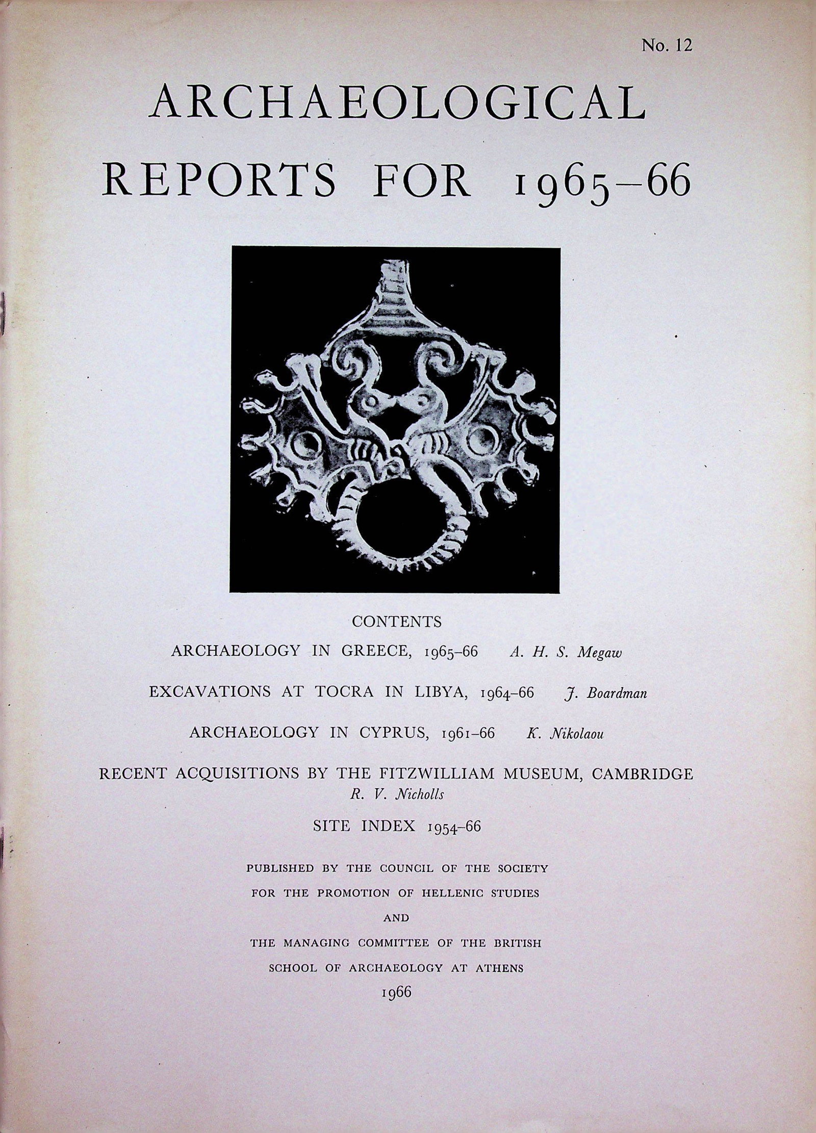 Archaeological Reports for 1965-66, No. 12 (1 of 1)
