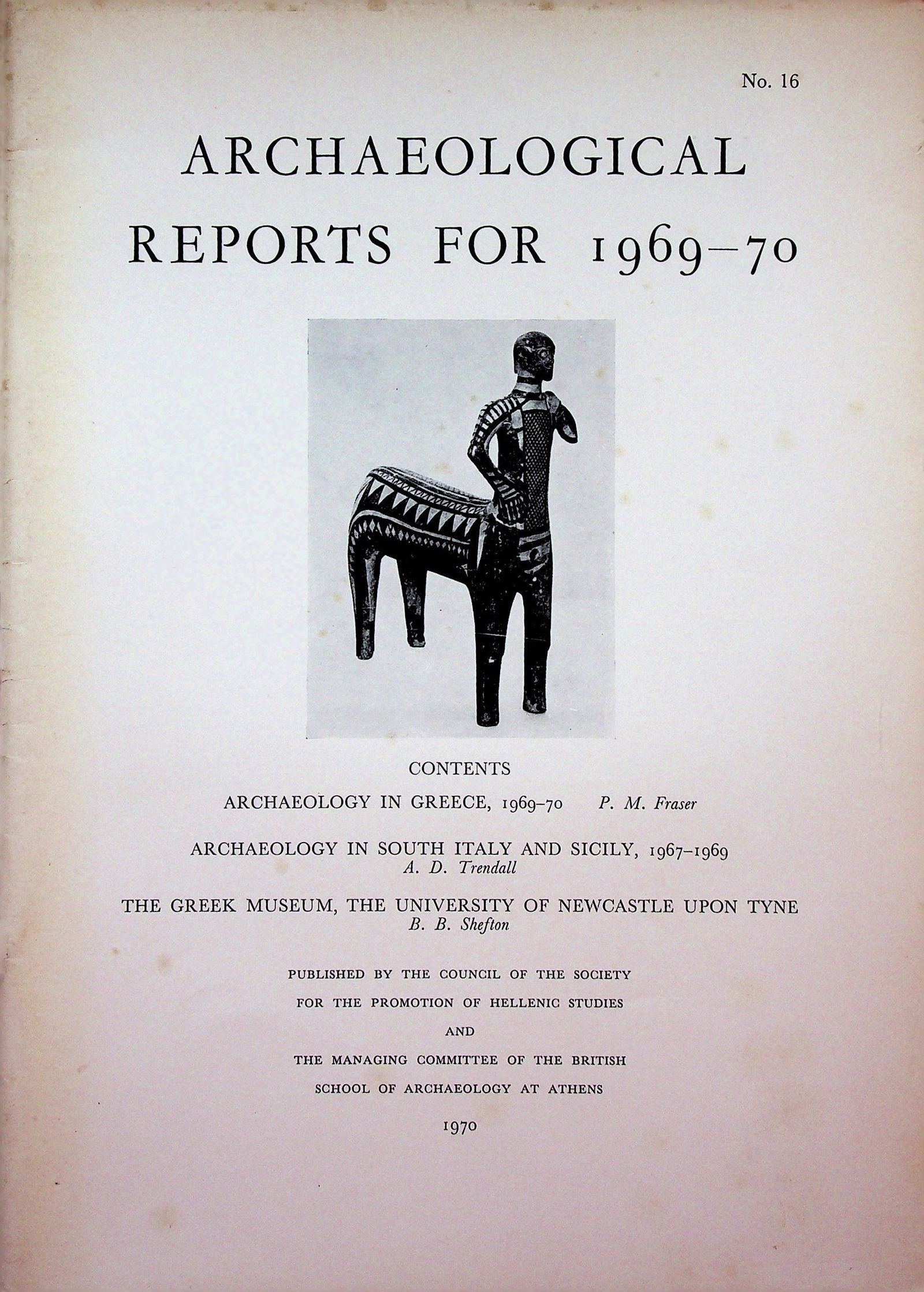 Archaeological Reports for 1969-70, No. 16 (1 of 1)