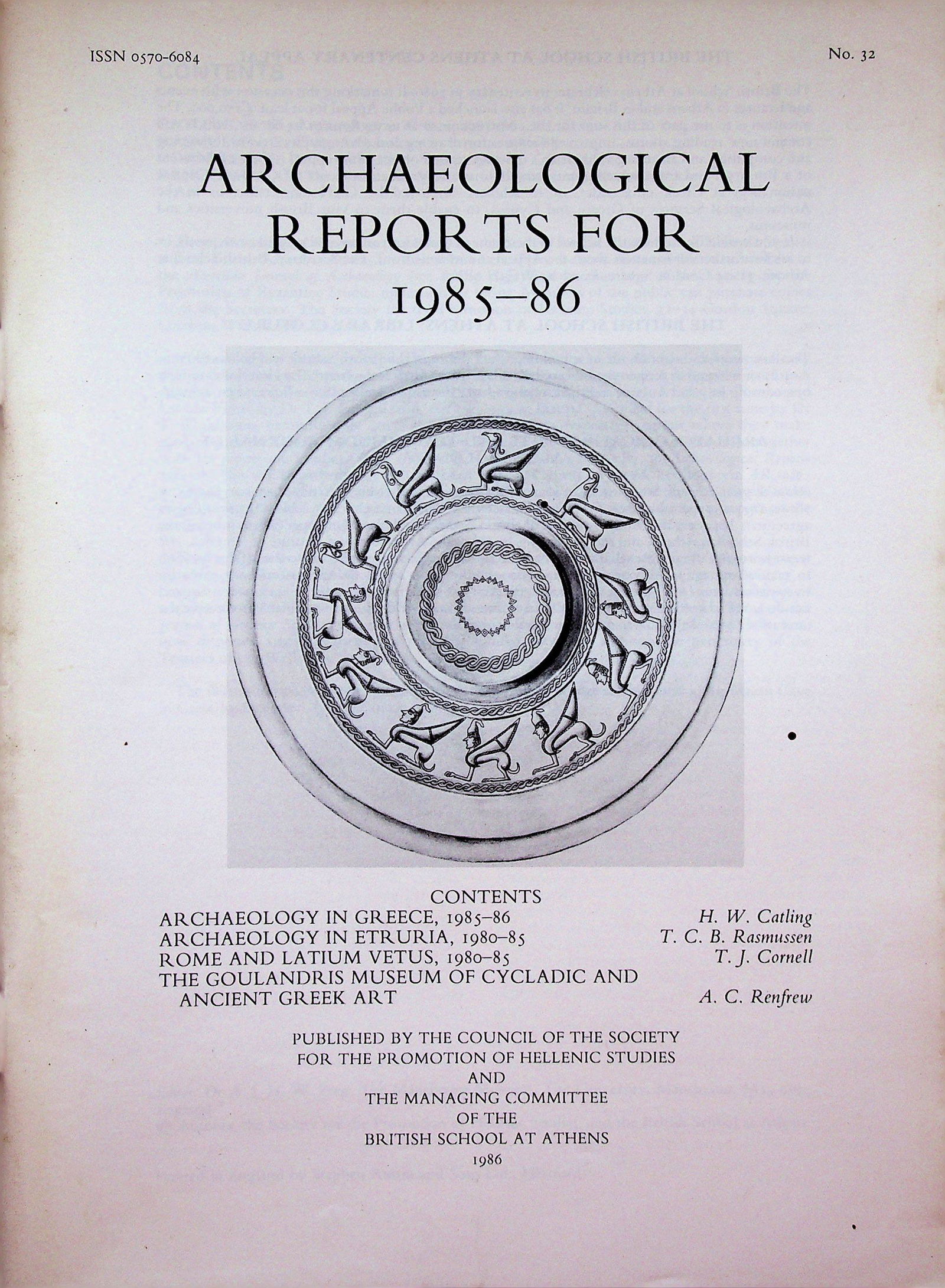Archaeological Reports for 1985-86, No. 32 (1 of 1)
