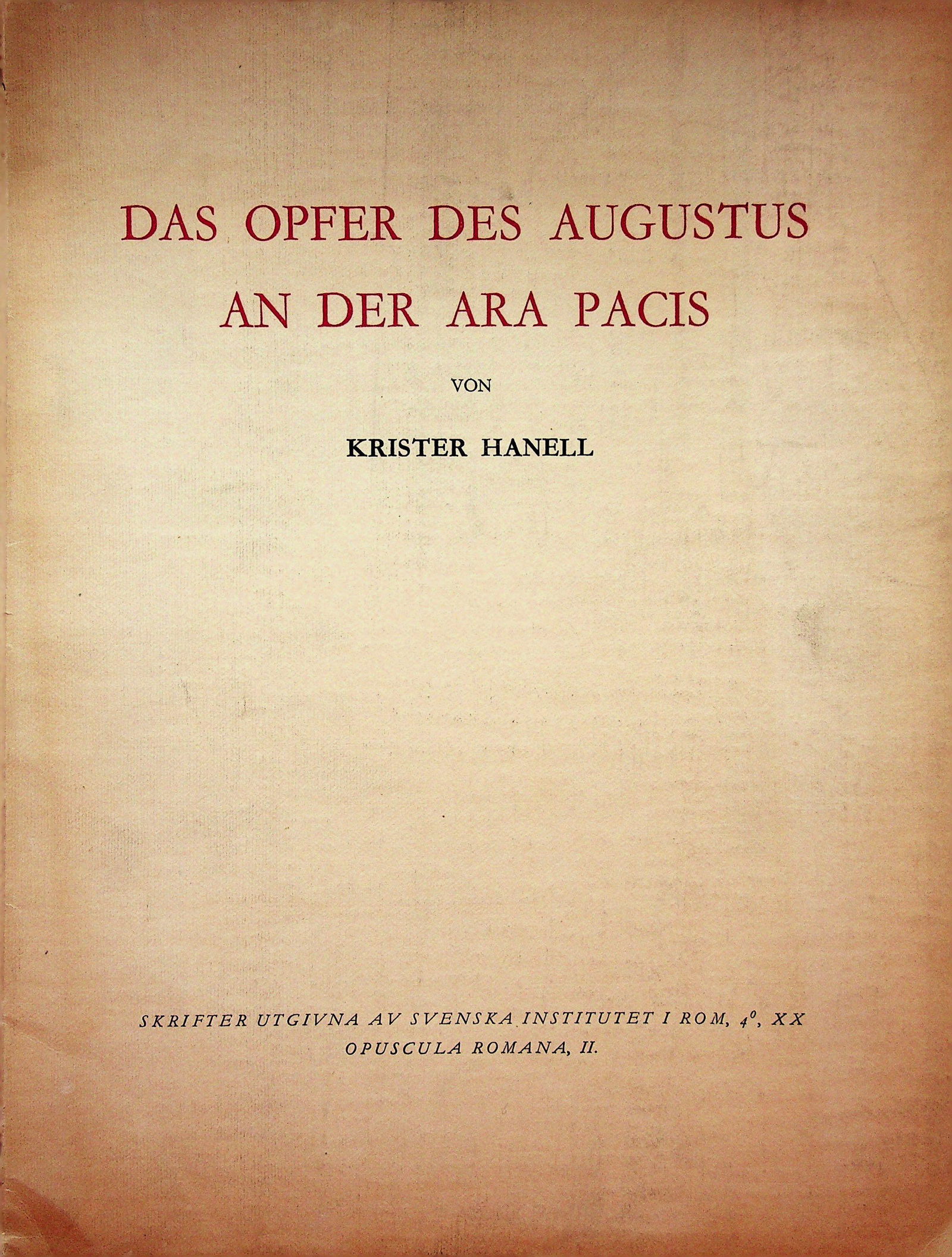 DAS OPFER DES AUGUSTUS AN DER ARA PACIS (1 of 1)