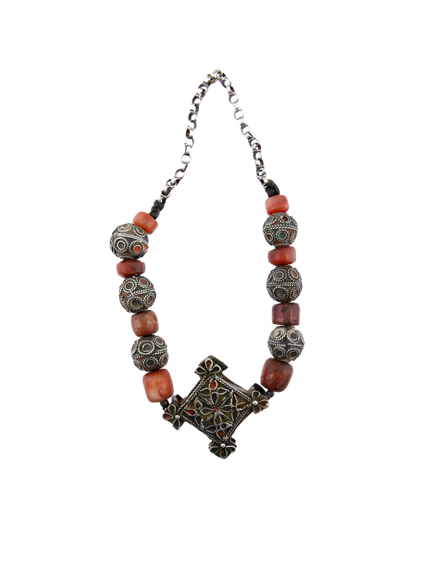 A Berber Necklace with a central Pendant (1 of 5)