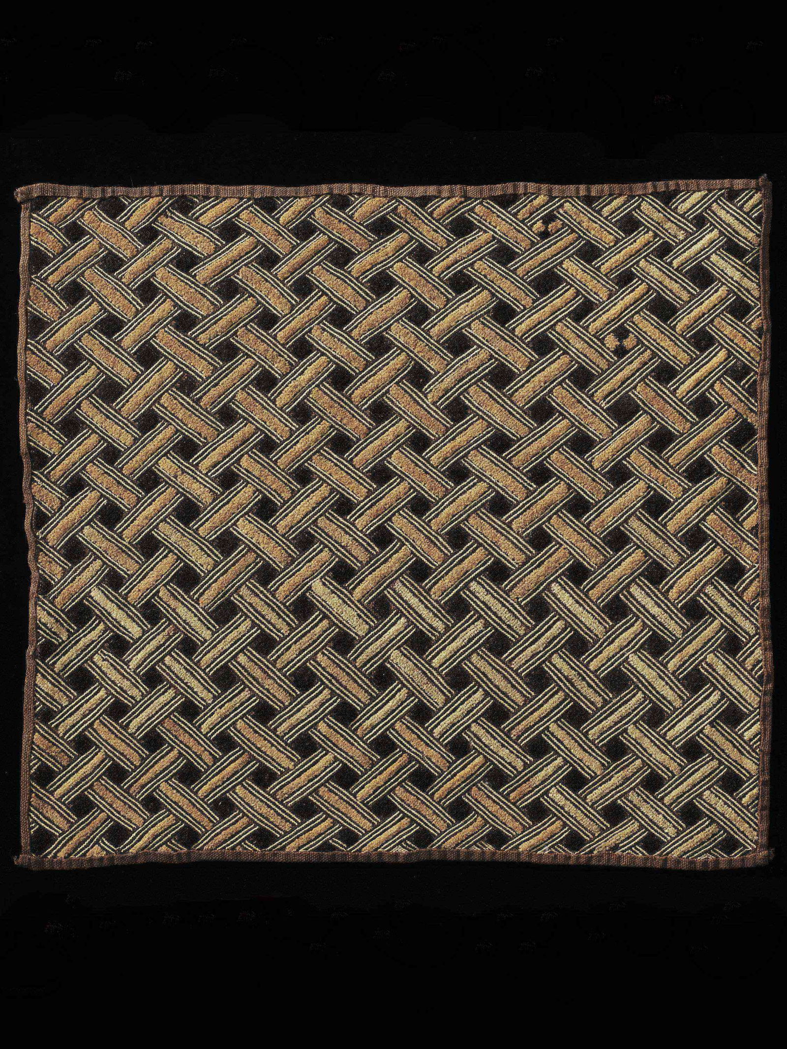 A Kuba Cut-Pile Embroidery Fabric (1 of 2)