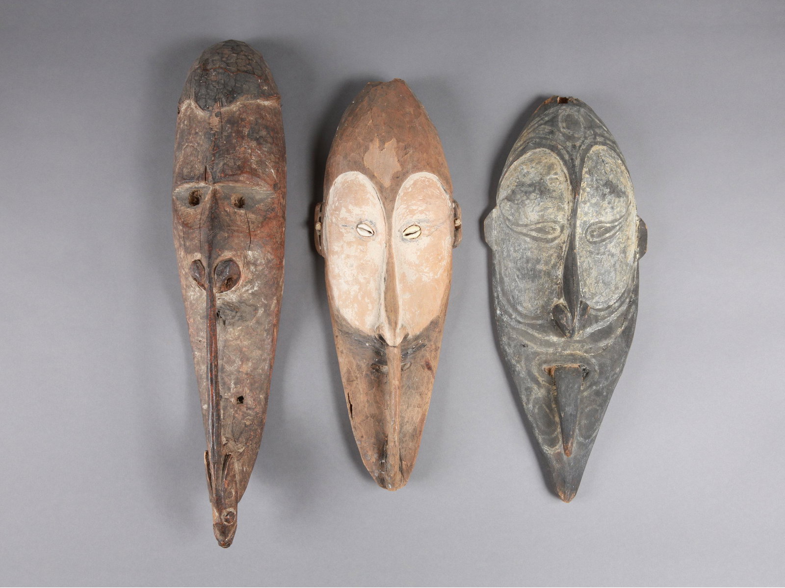 3 Sepik Masks, Handycraft (1 of 5)
