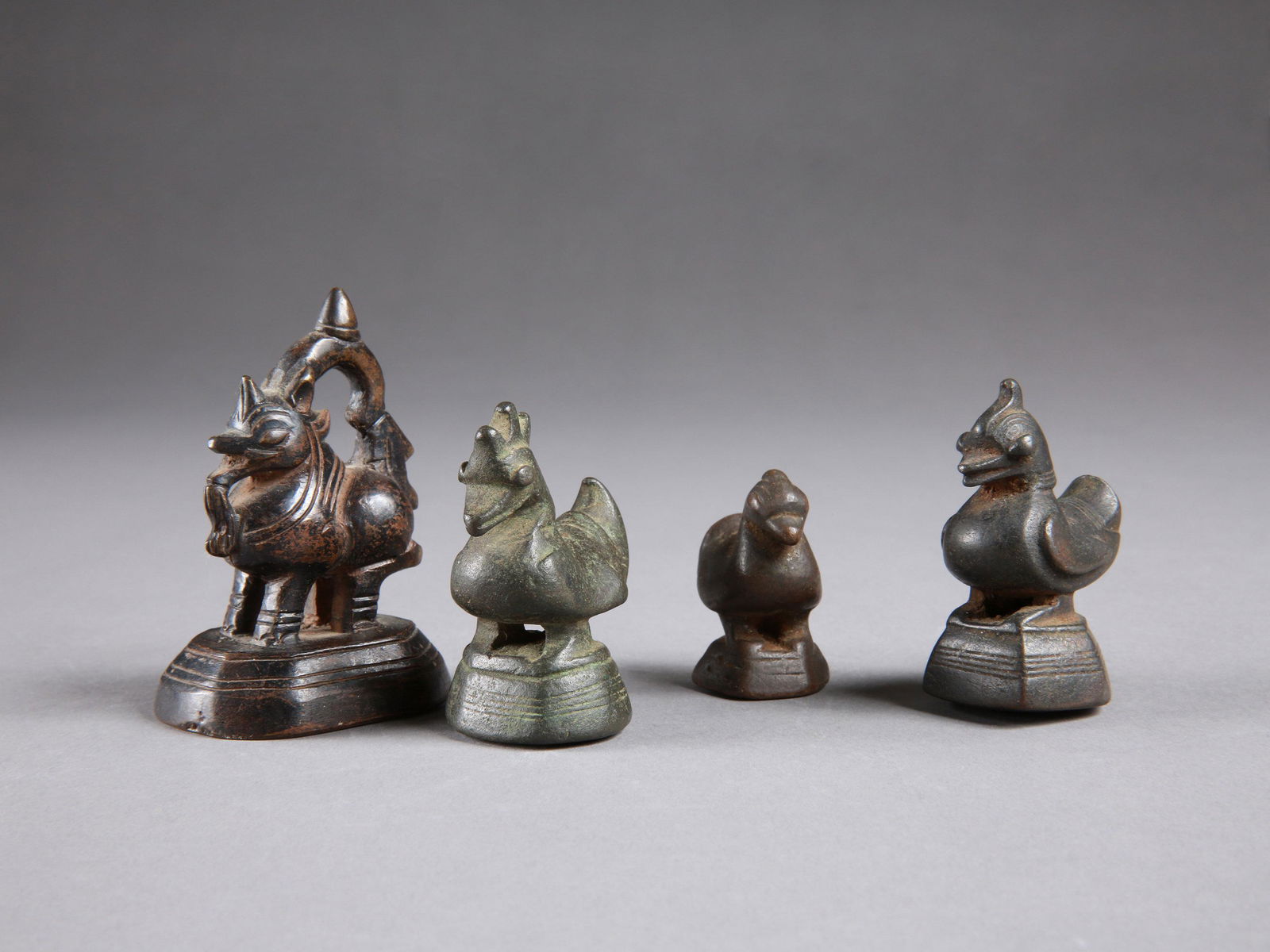 4 Burmese Opium Weights, "hintha" (1 of 7)