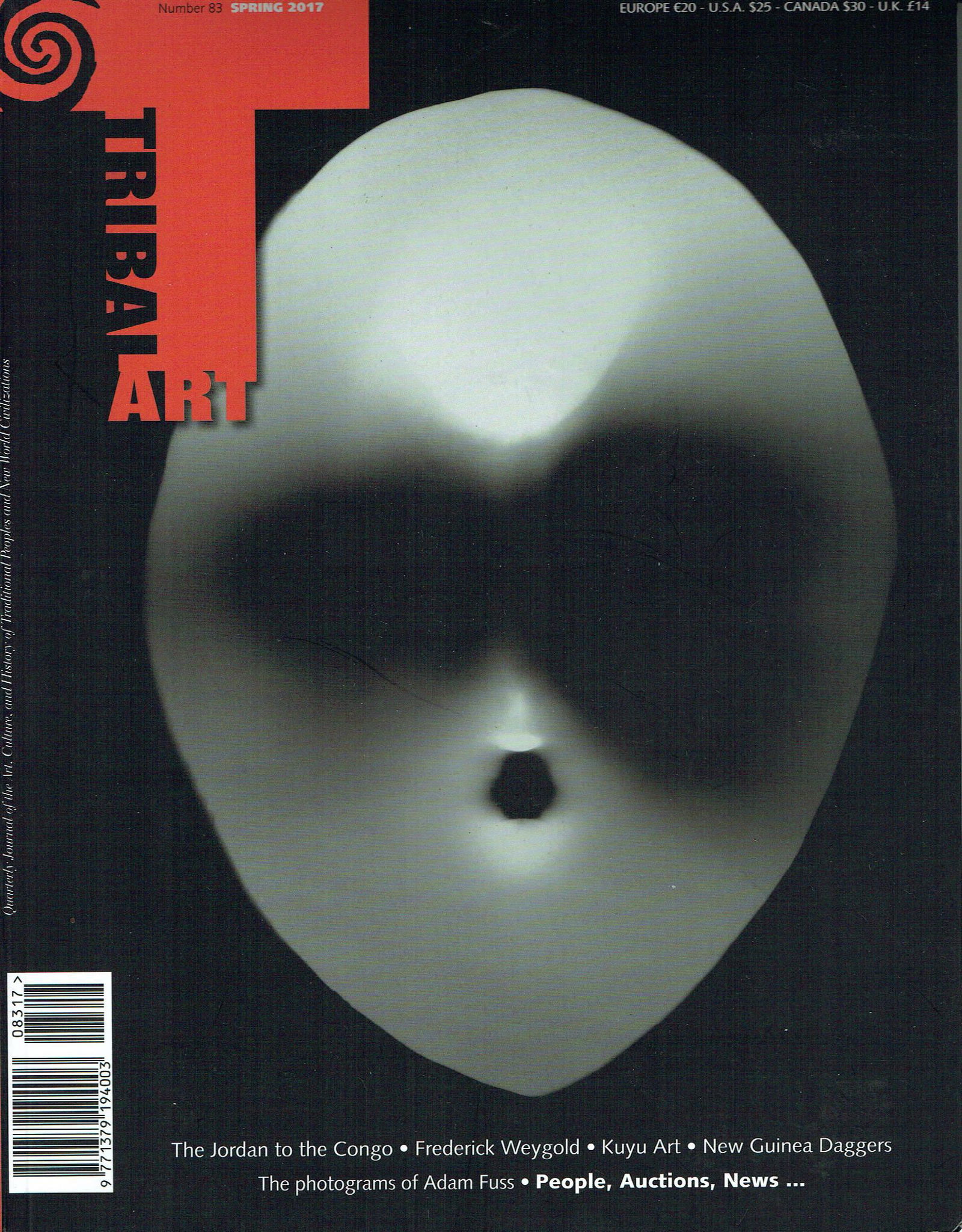 Tribal Art - Number 83, Spring 2017: Tribal Art - Number 83, Spring 2017 English Tribal Art magazine is a quarterly publication dedicated exclusively to the arts and culture of the traditional peoples of Africa, Oceania, Asia and the Ame