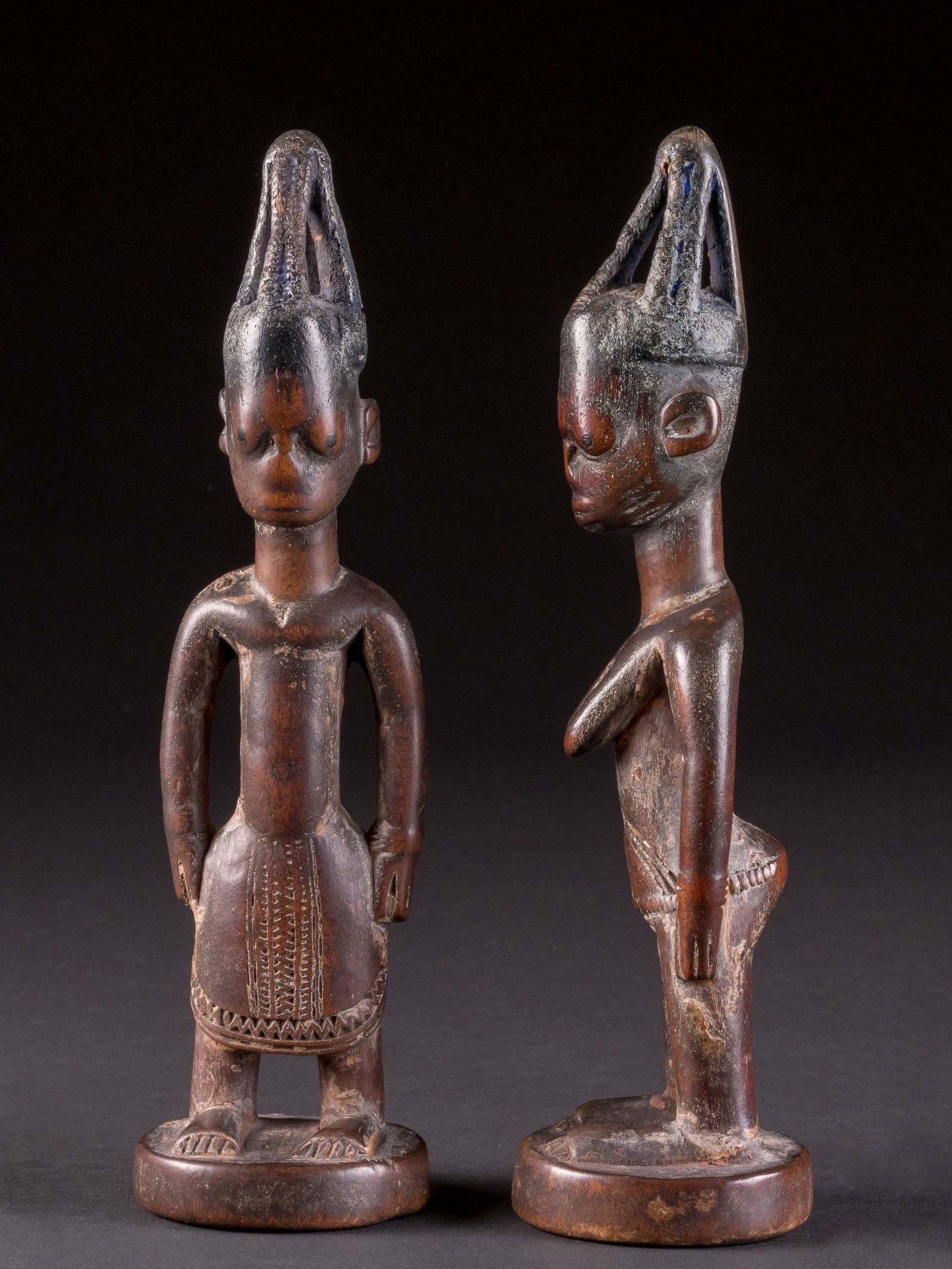 A Yoruba Pair of Twin Figures, "ere ibeji" (1 of 12)