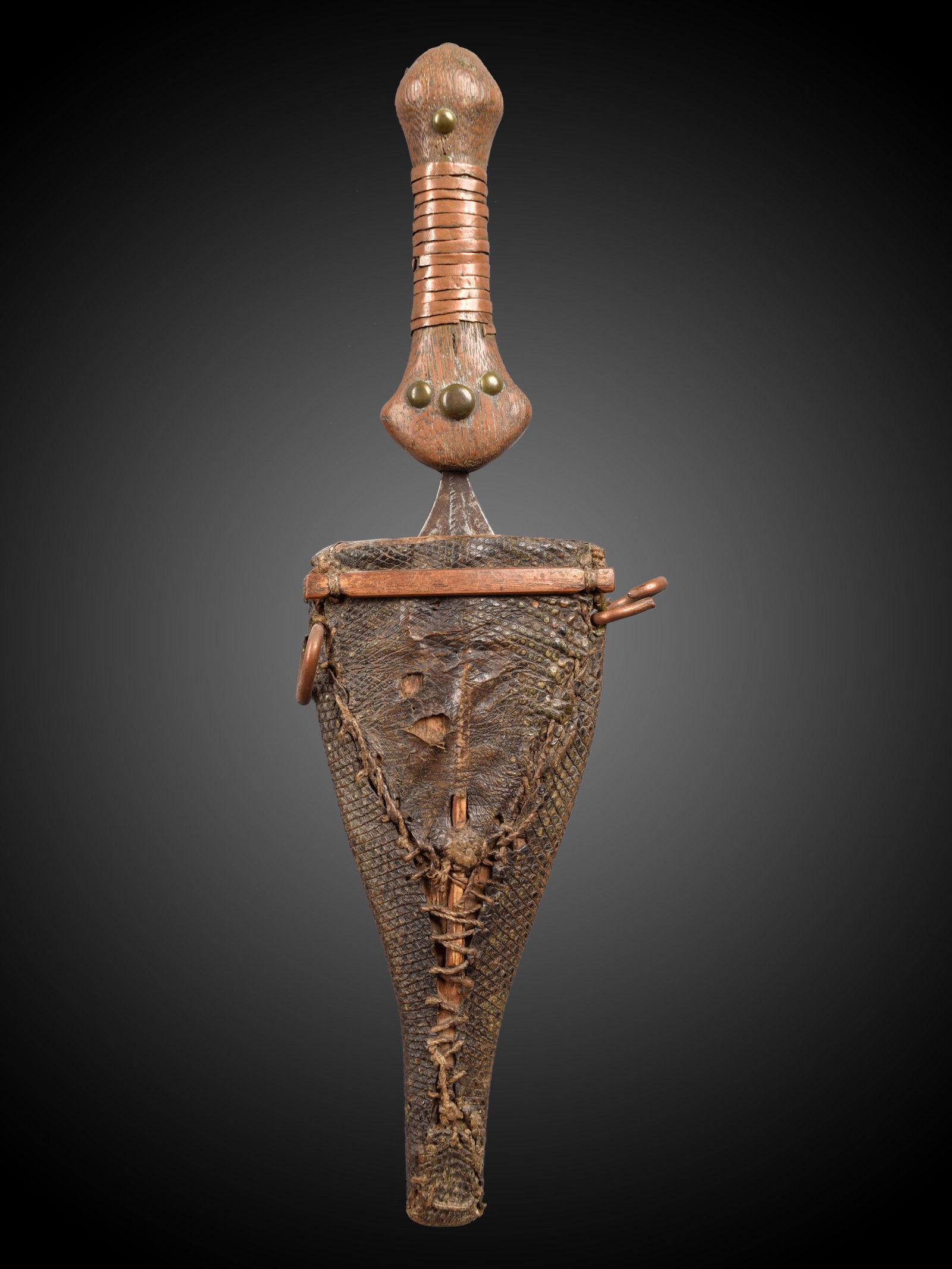An Igbo Ceremonial Dagger with Sheath (1 of 3)