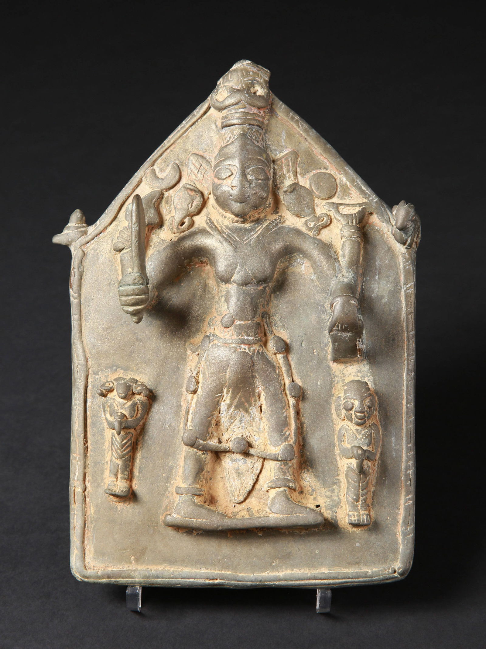 A Indian Devotional Plaque of Virabhadra (1 of 4)