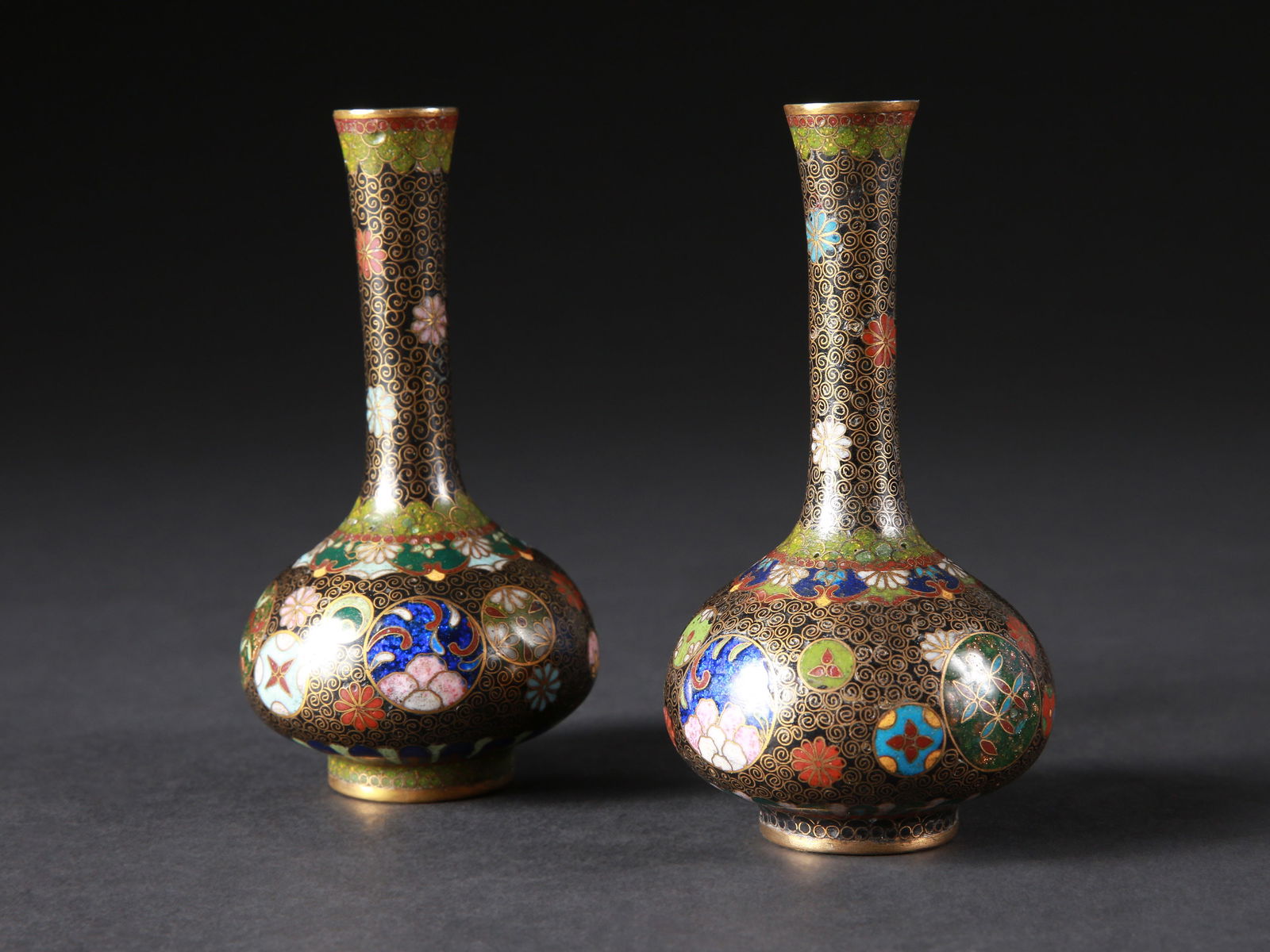 2 Chinese Cloisonné Vases (1 of 7)